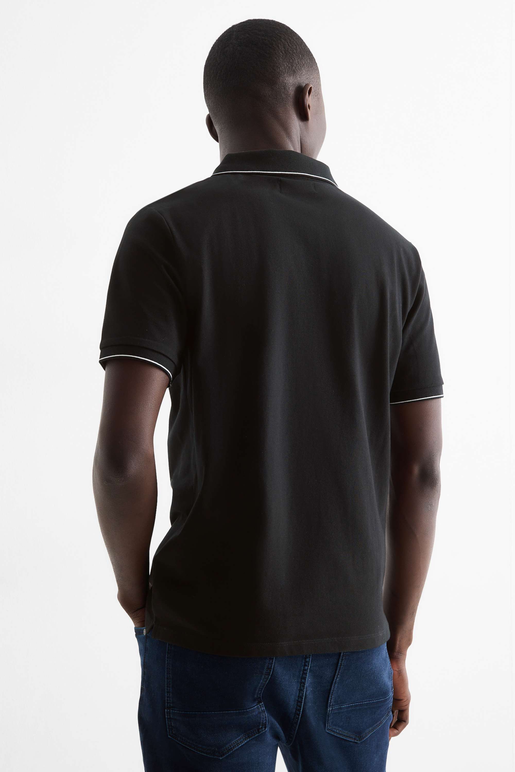 Polo shirt - slim fit black