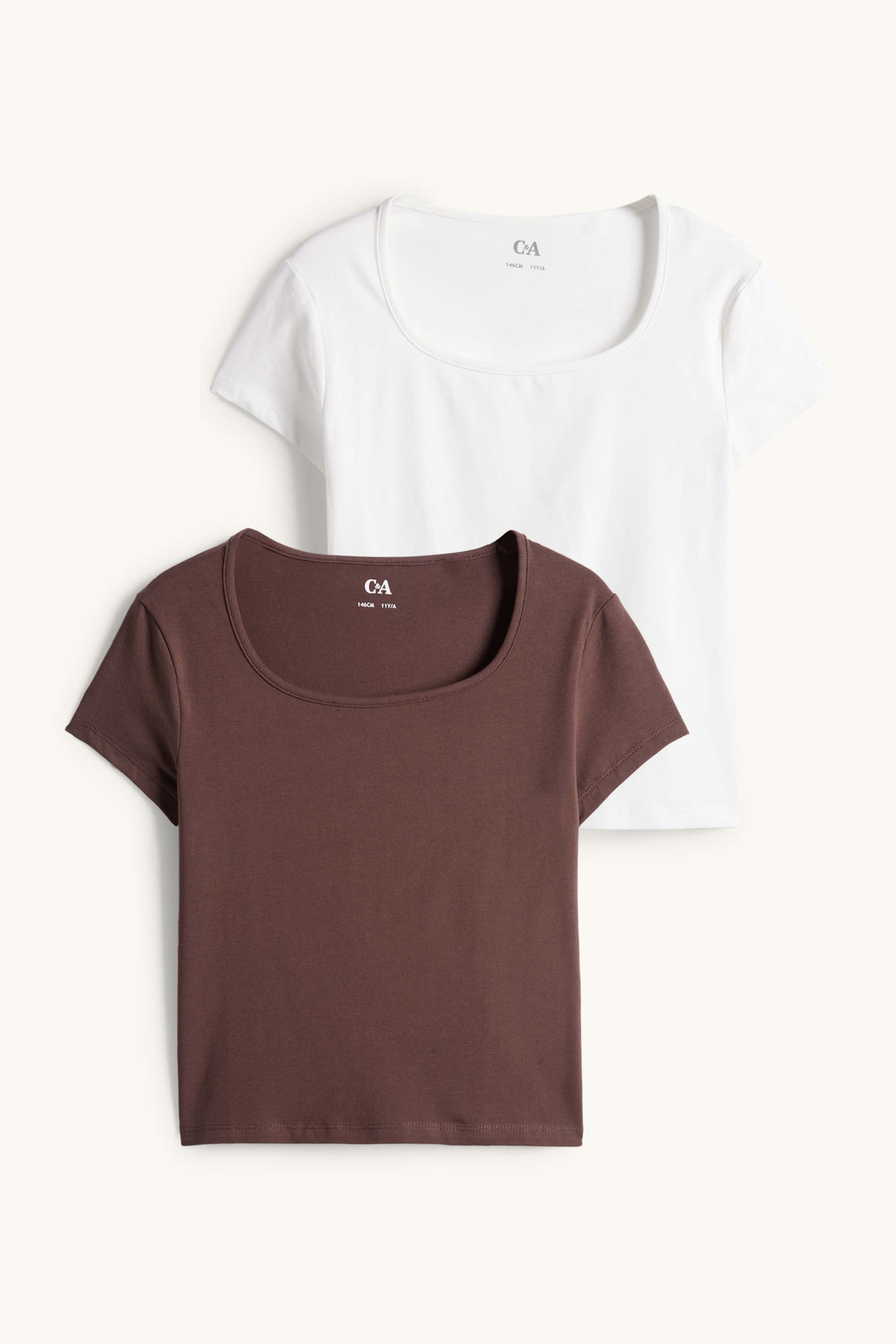 Multipack of 2 - short sleeve T-shirt brown