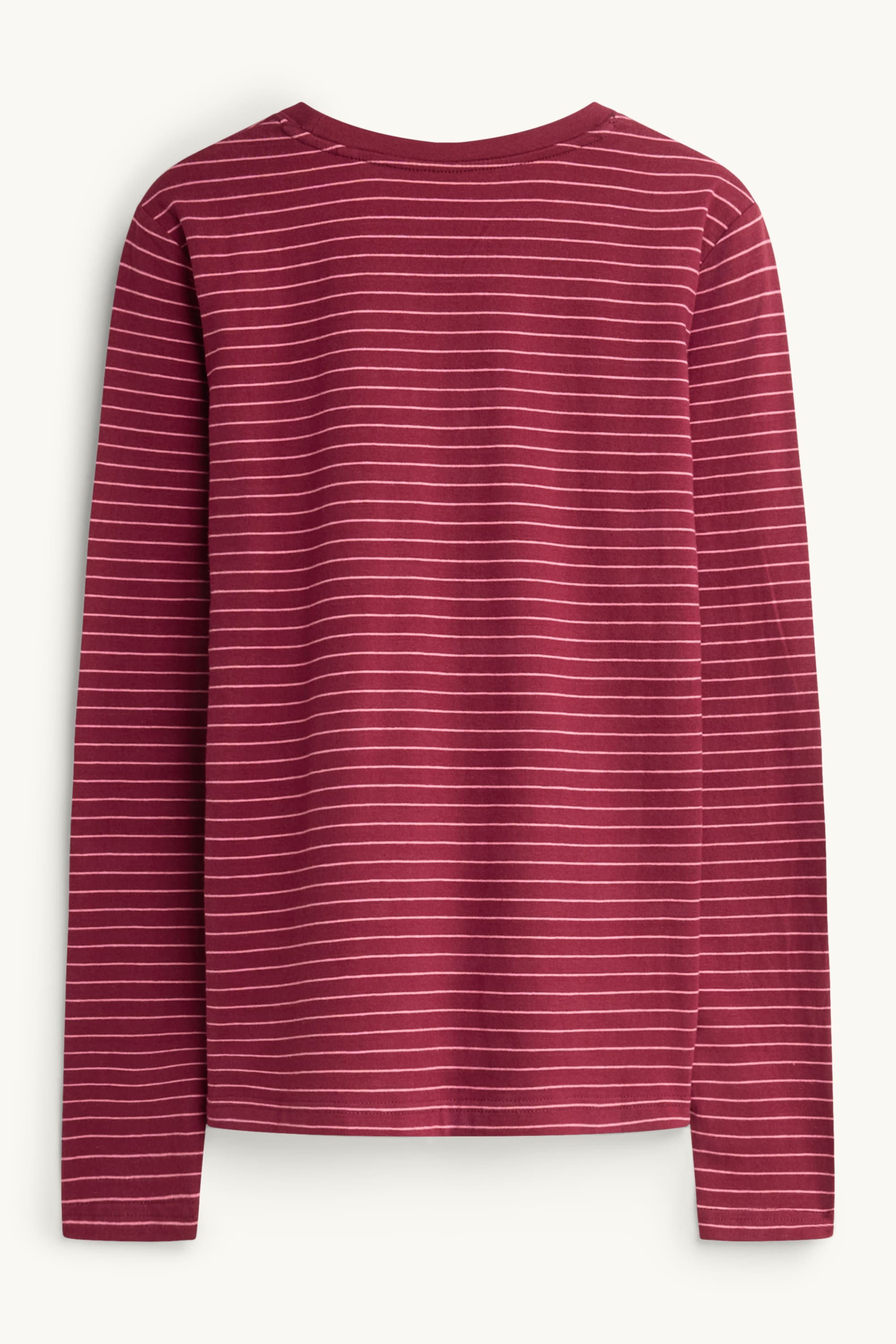Long sleeve top - slim fit - striped bordeaux