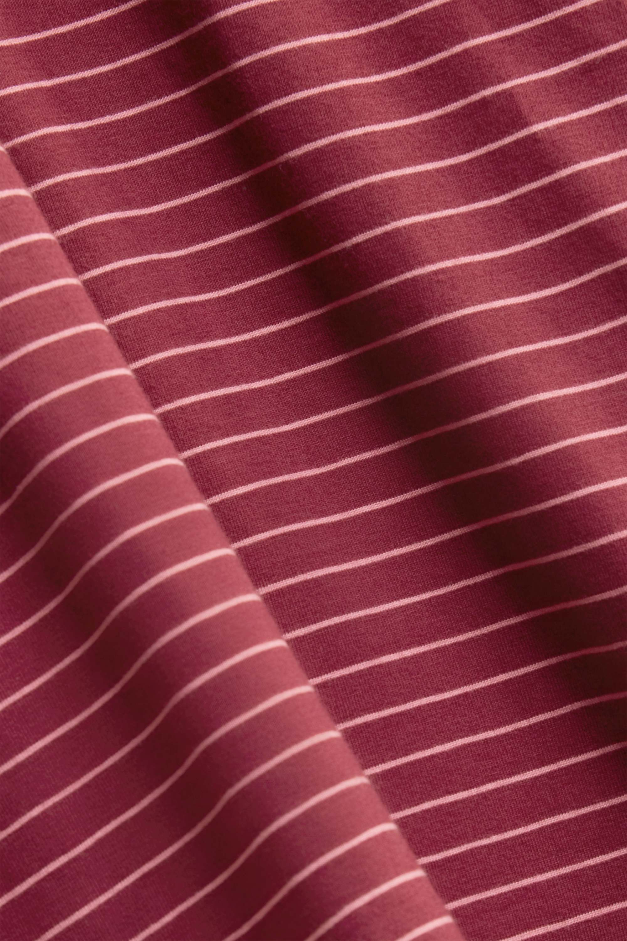 Long sleeve top - slim fit - striped bordeaux