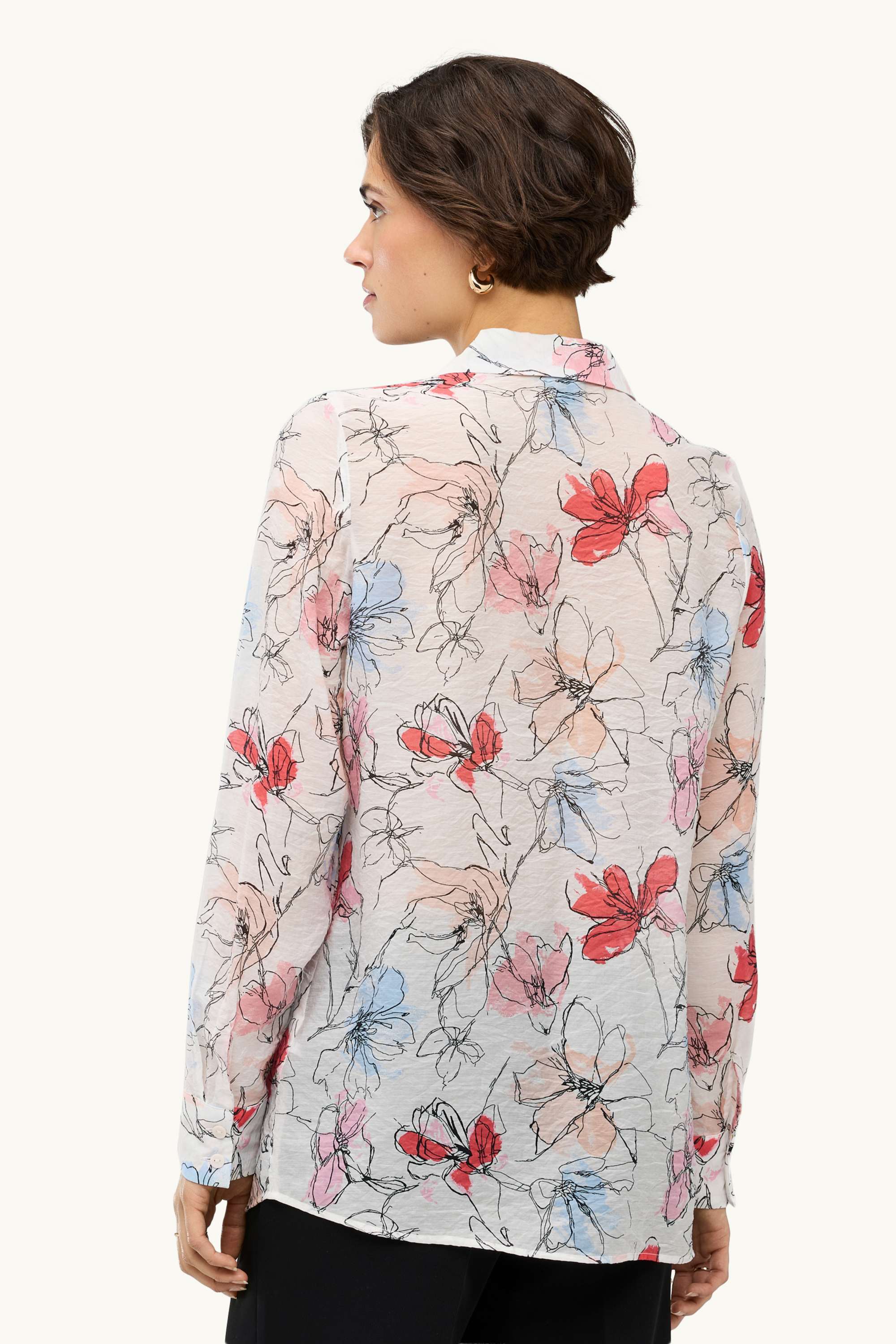 Blouse - floral white