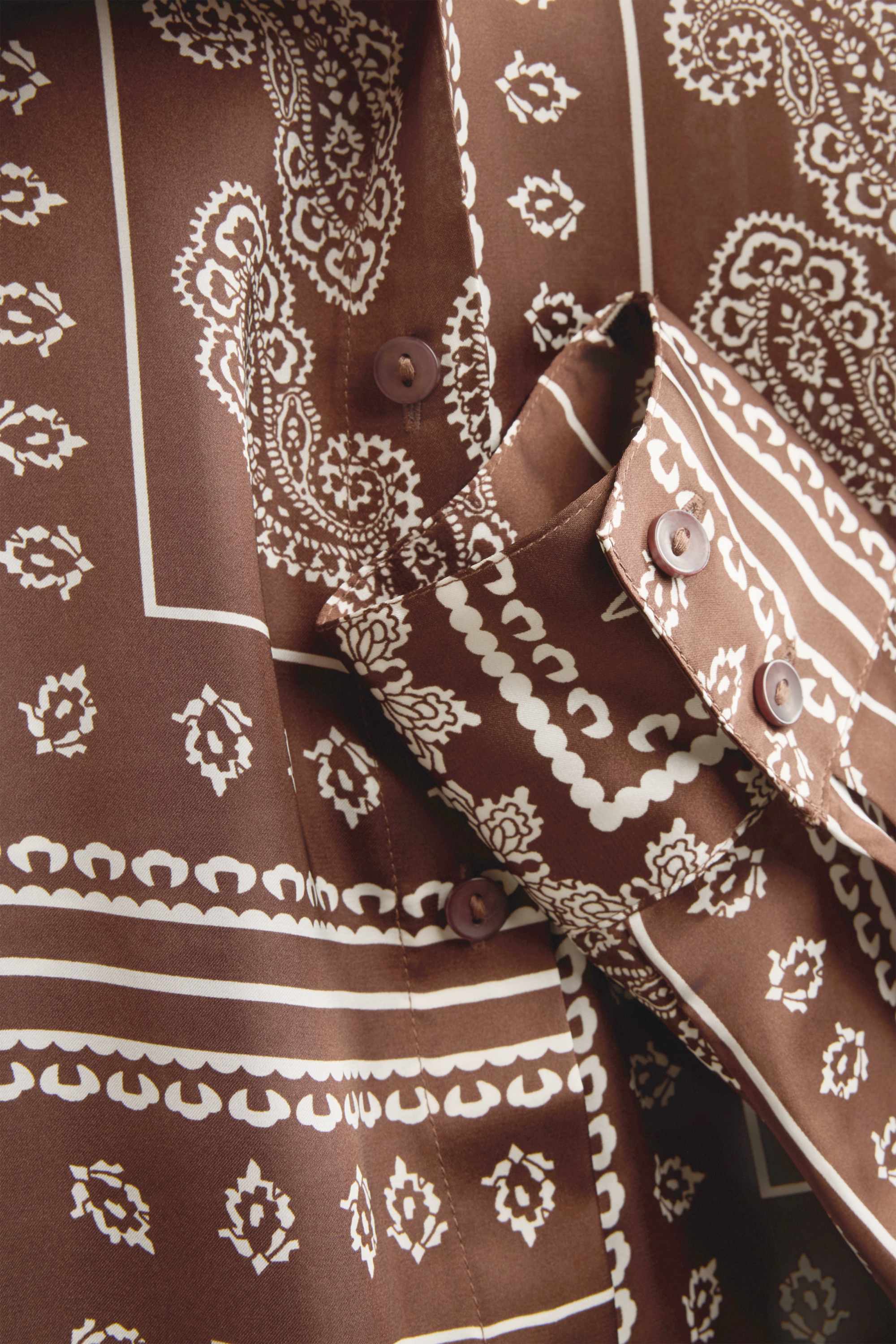 Blouse - patterned brown / cremewhite
