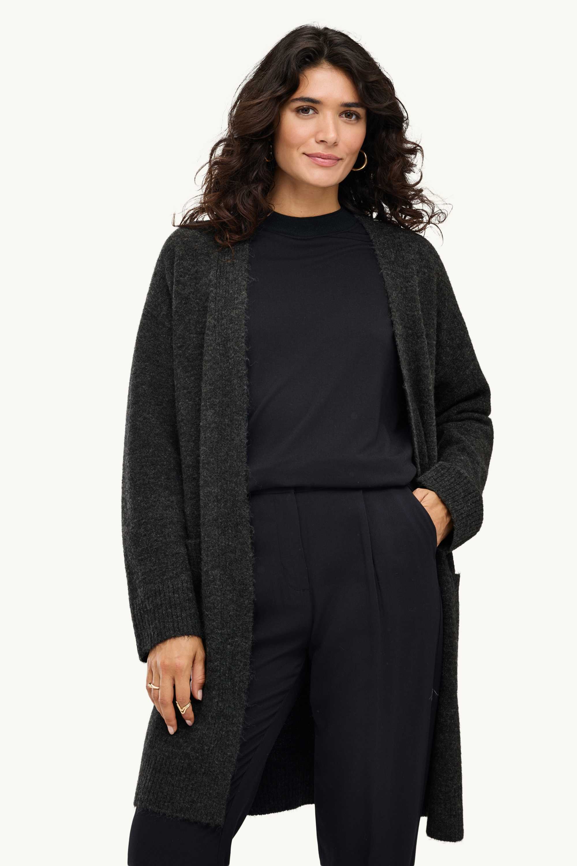 Long cardigan dark gray