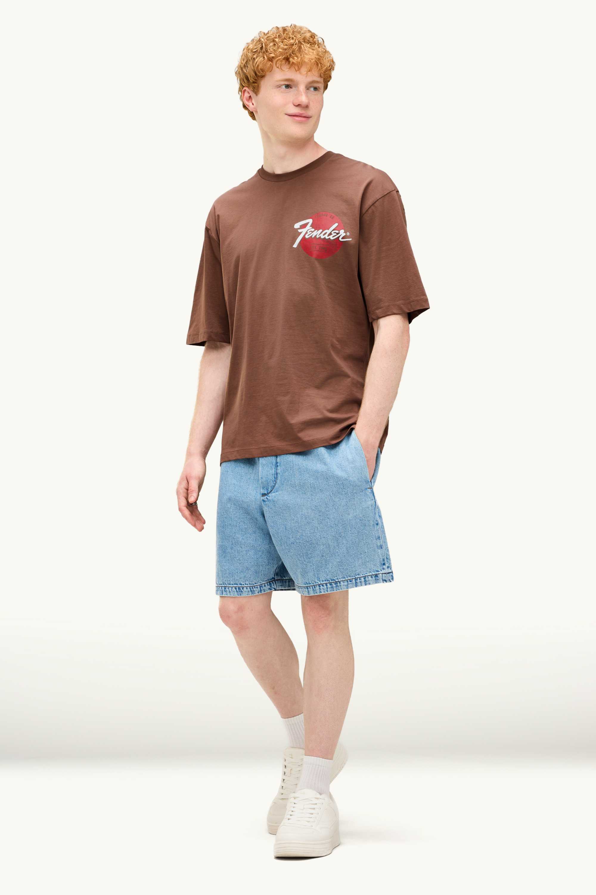 T-shirt - oversized - Fender brown
