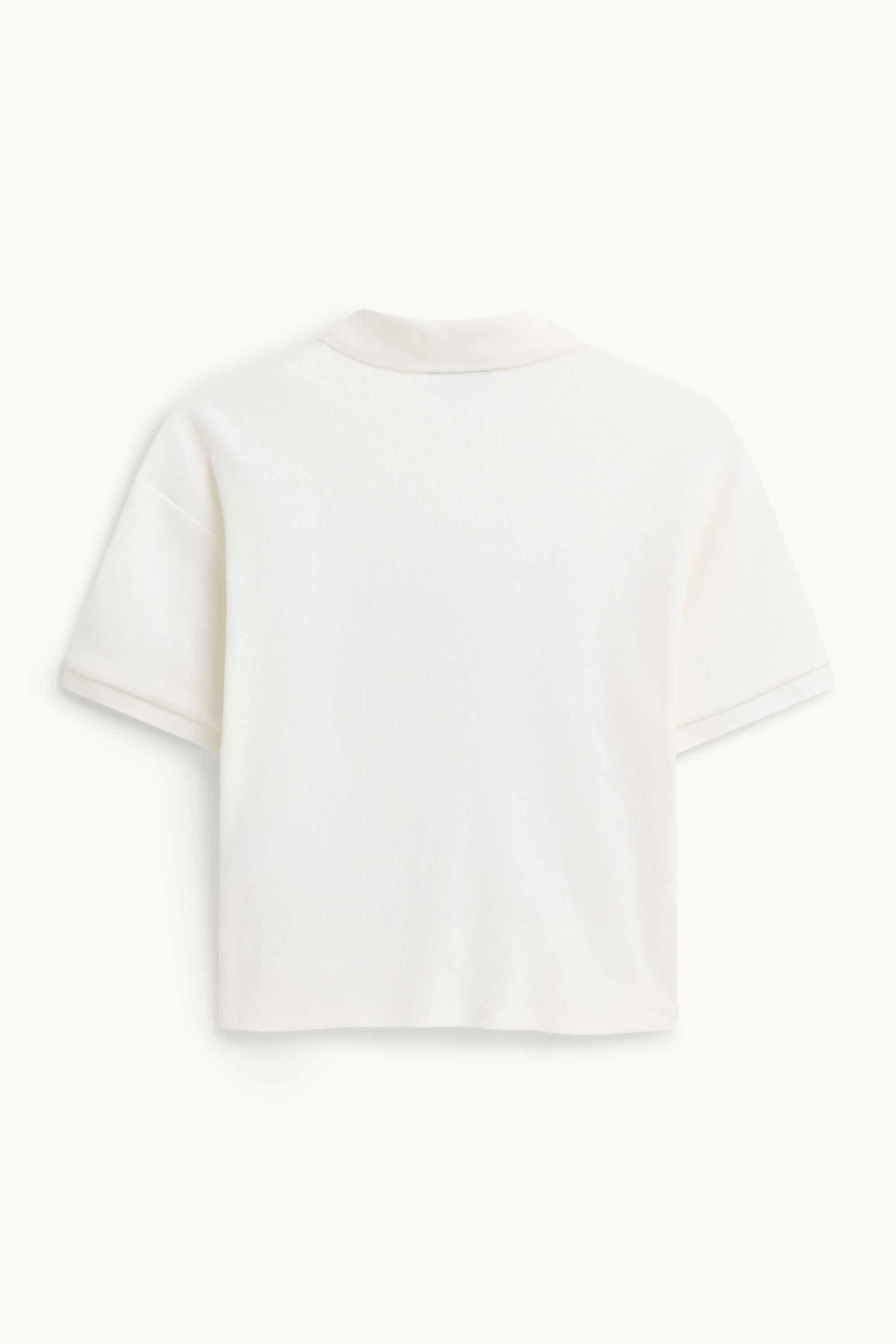 Polo shirt - regular fit - ribbed white