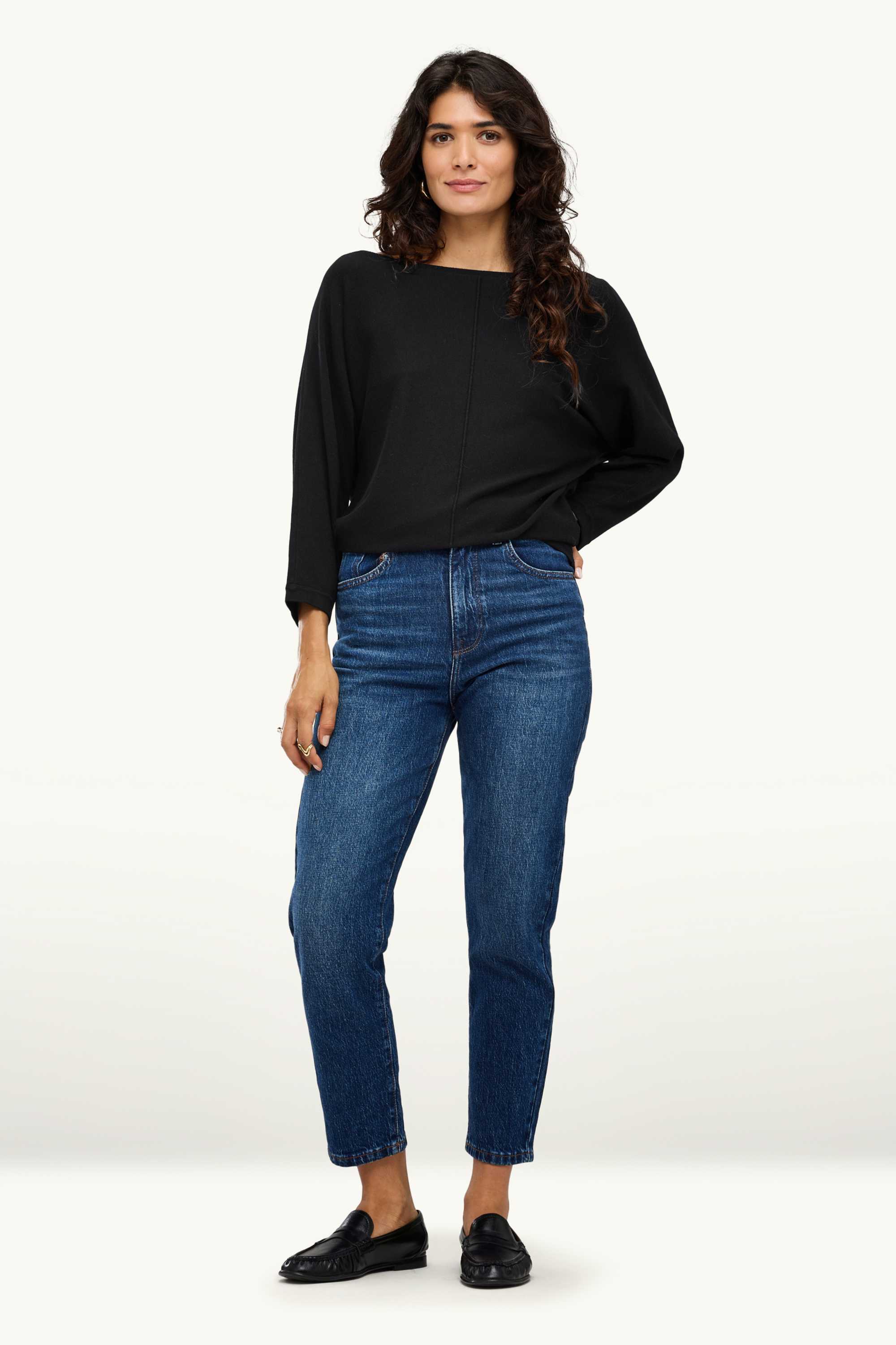 Fine knit jumper black