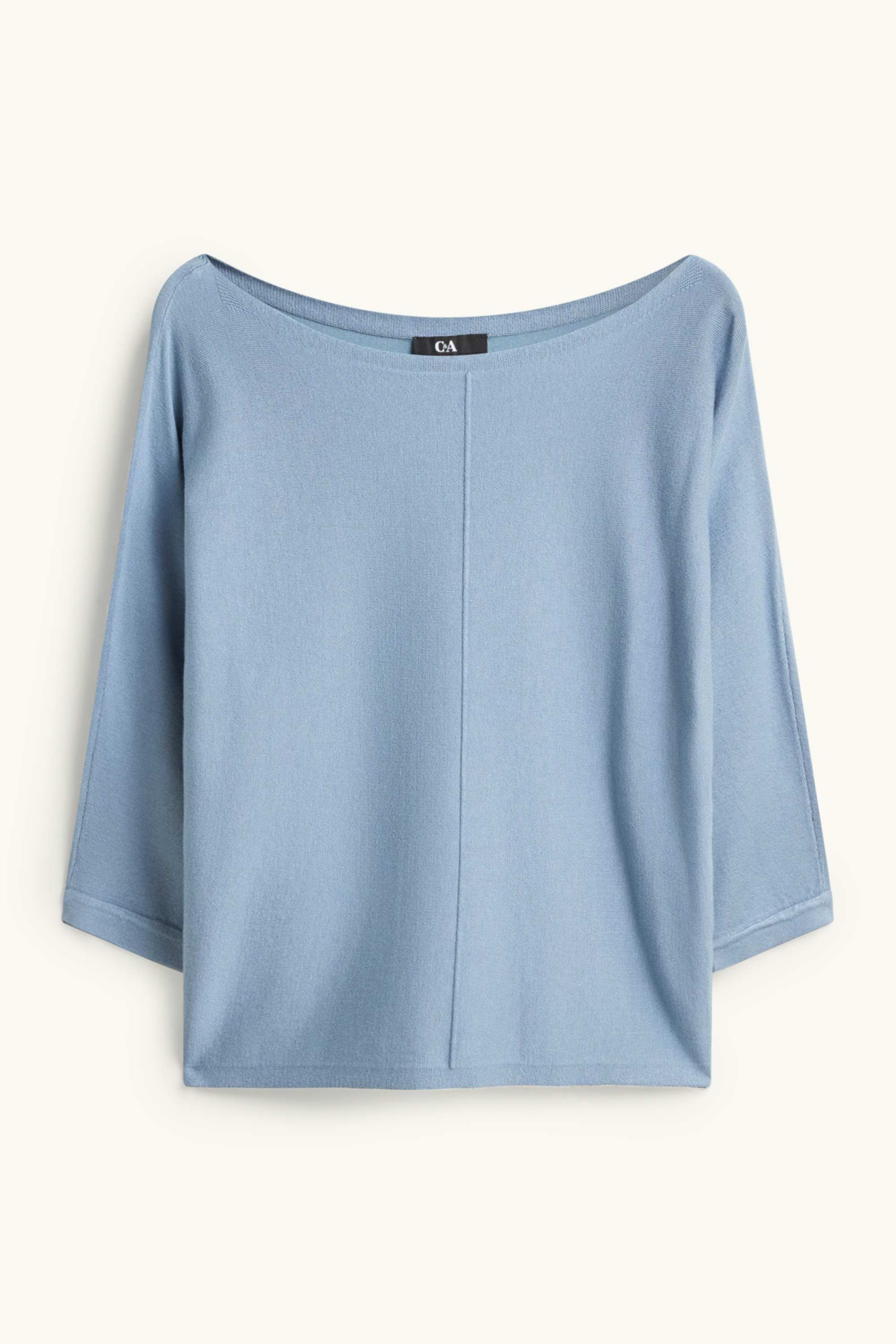 Fine knit jumper light blue