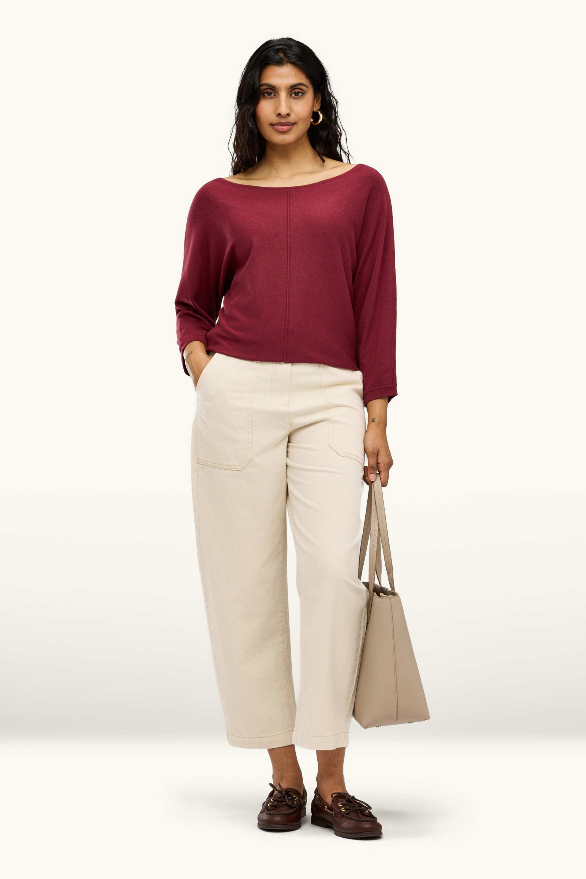 Fine knit jumper bordeaux