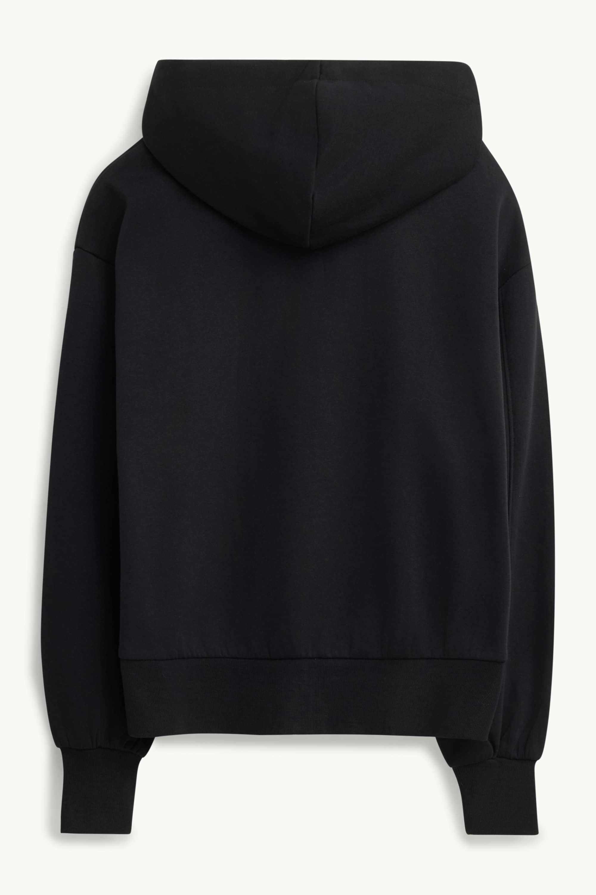Zip-through hoodie black