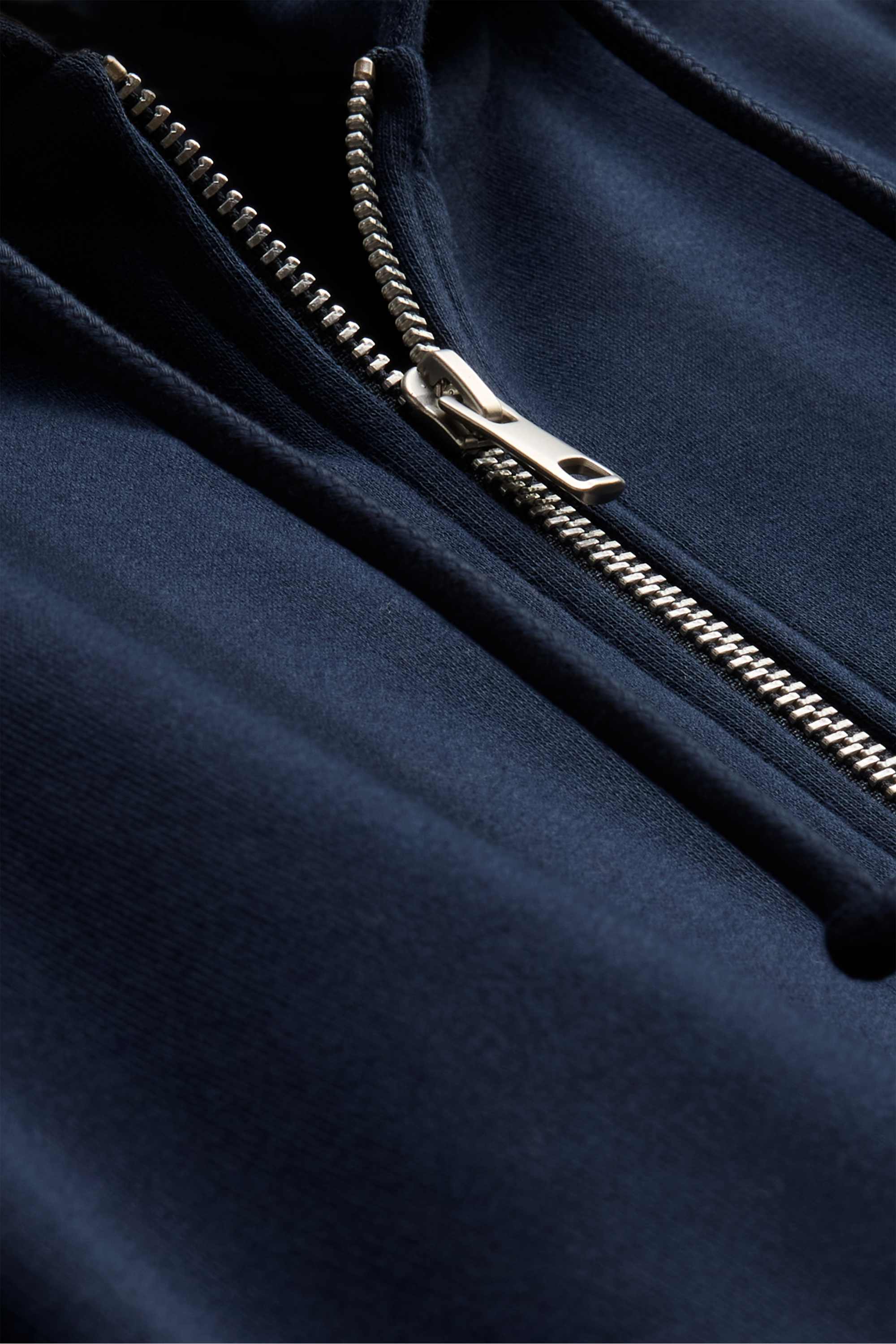 Zip-through hoodie petrol