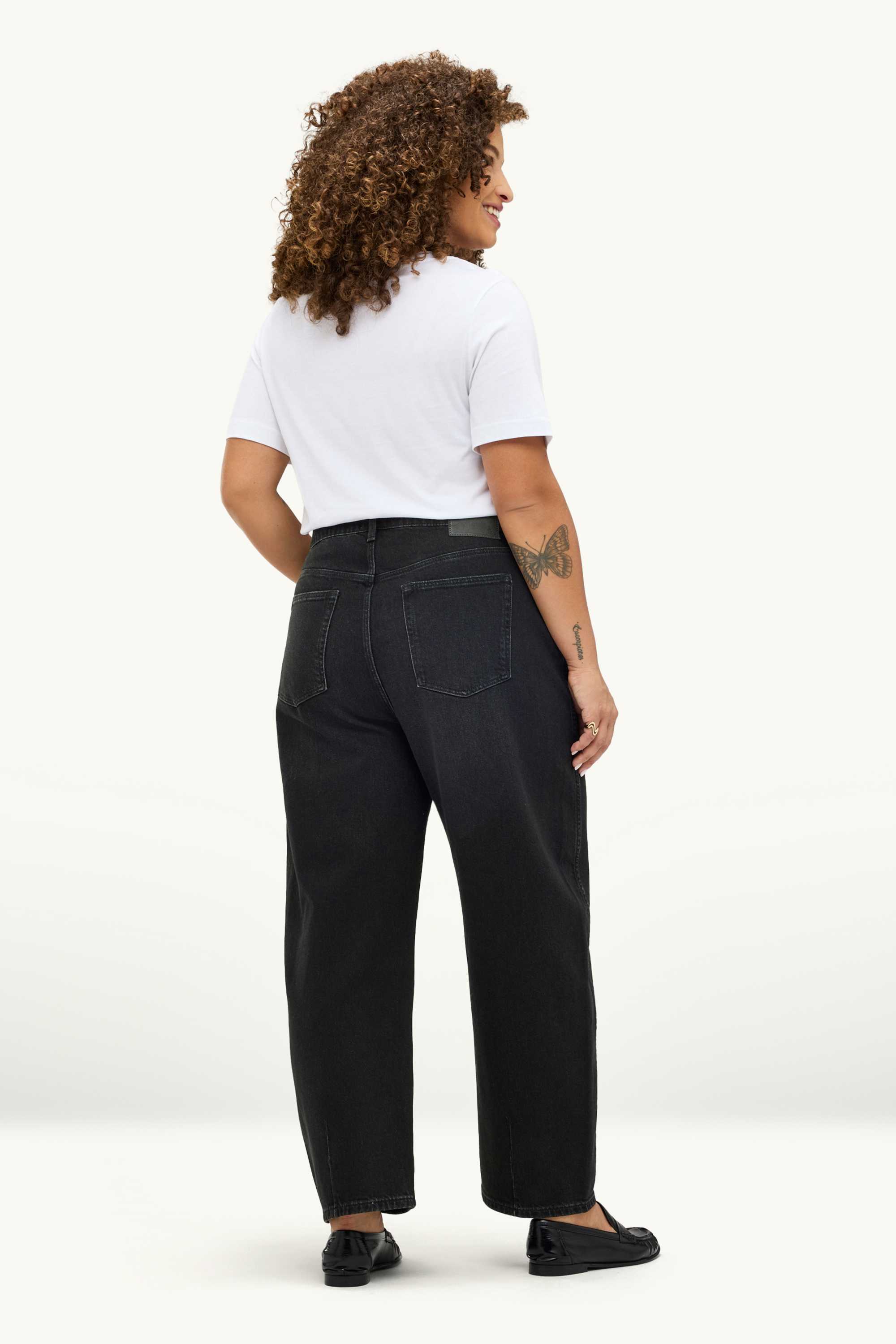 Barrel jeans - high waist black