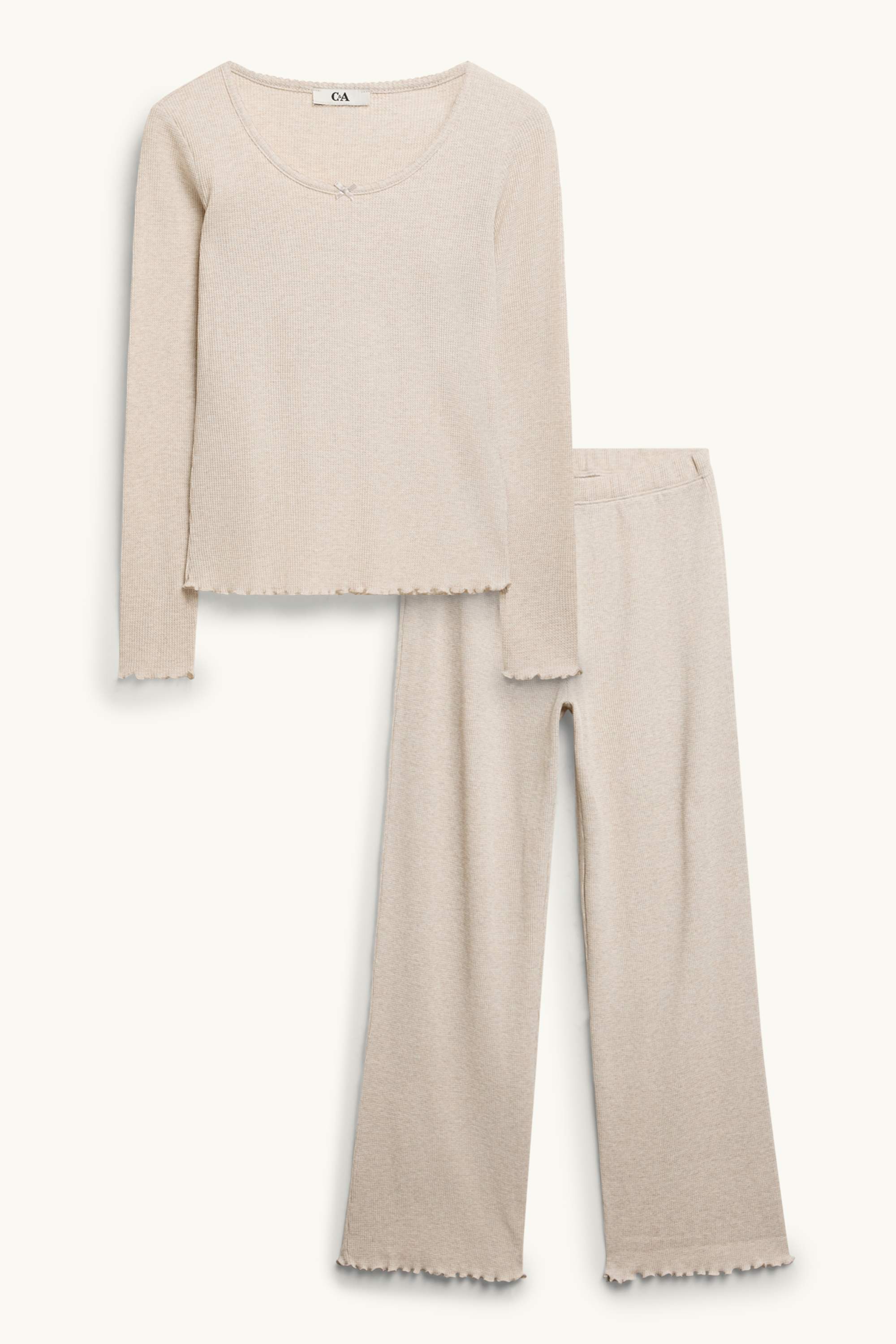 Pyjamas - textured creme