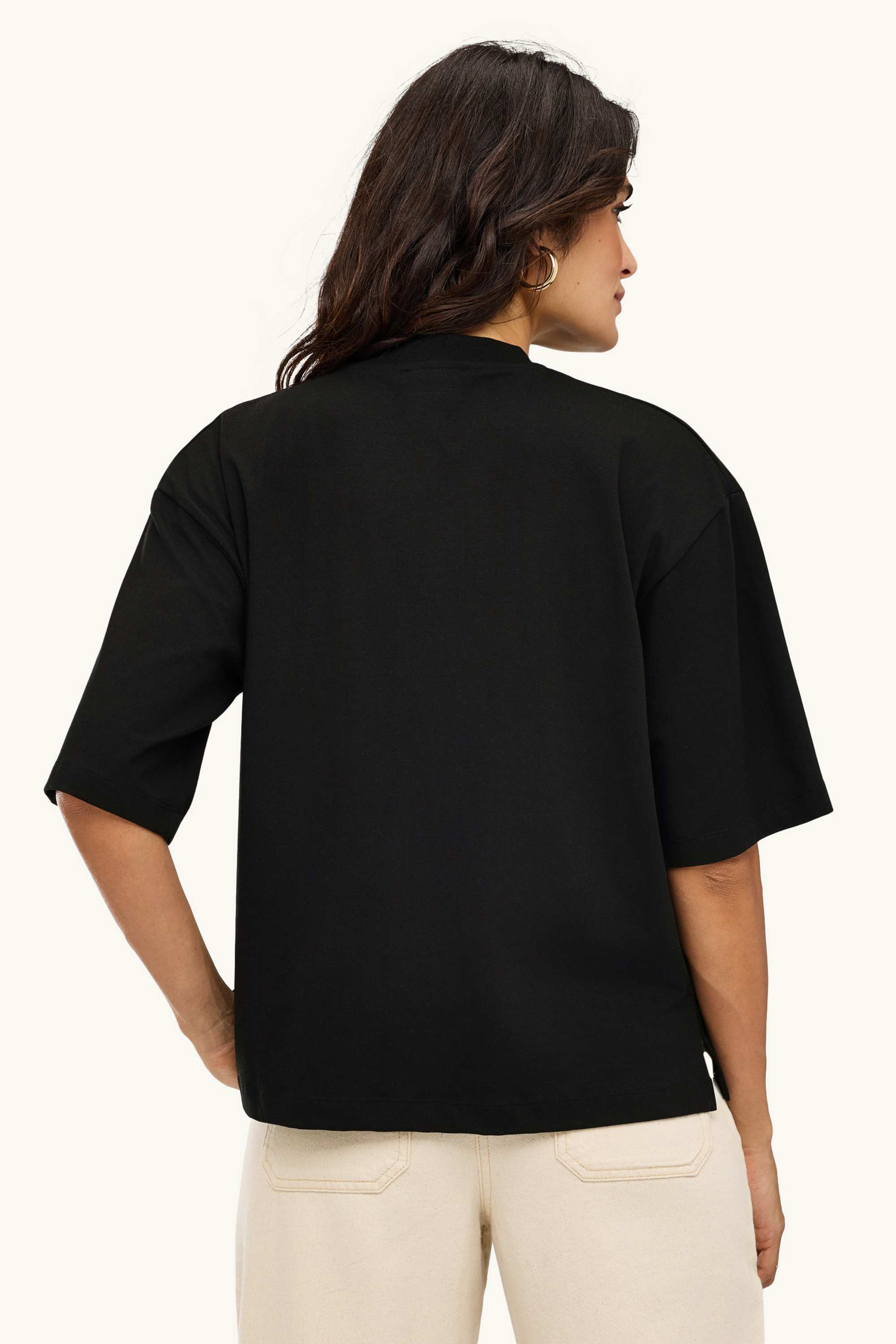 Technical top - regular fit black