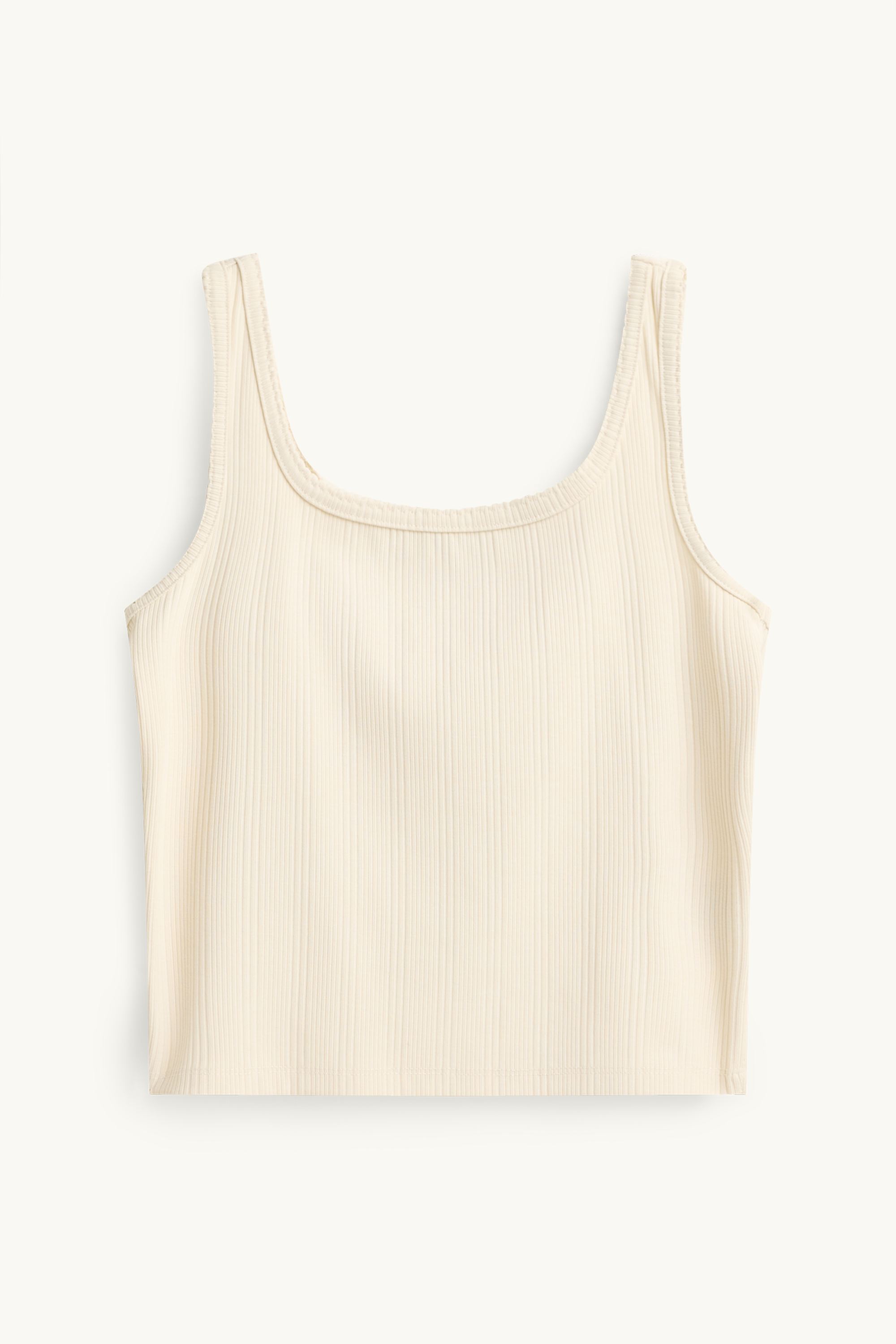 Top - ribbed cremewhite