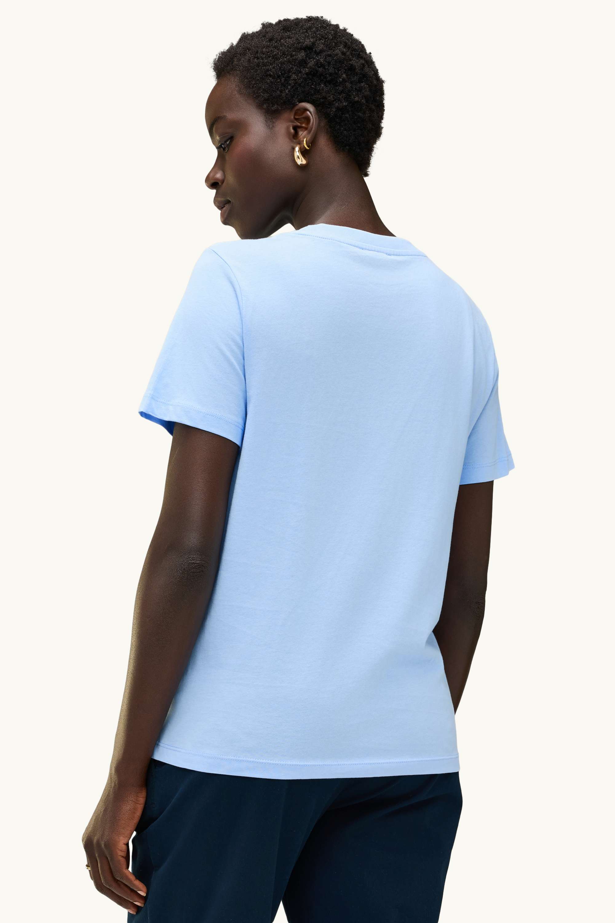 T-shirt - regular fit - shiny light blue