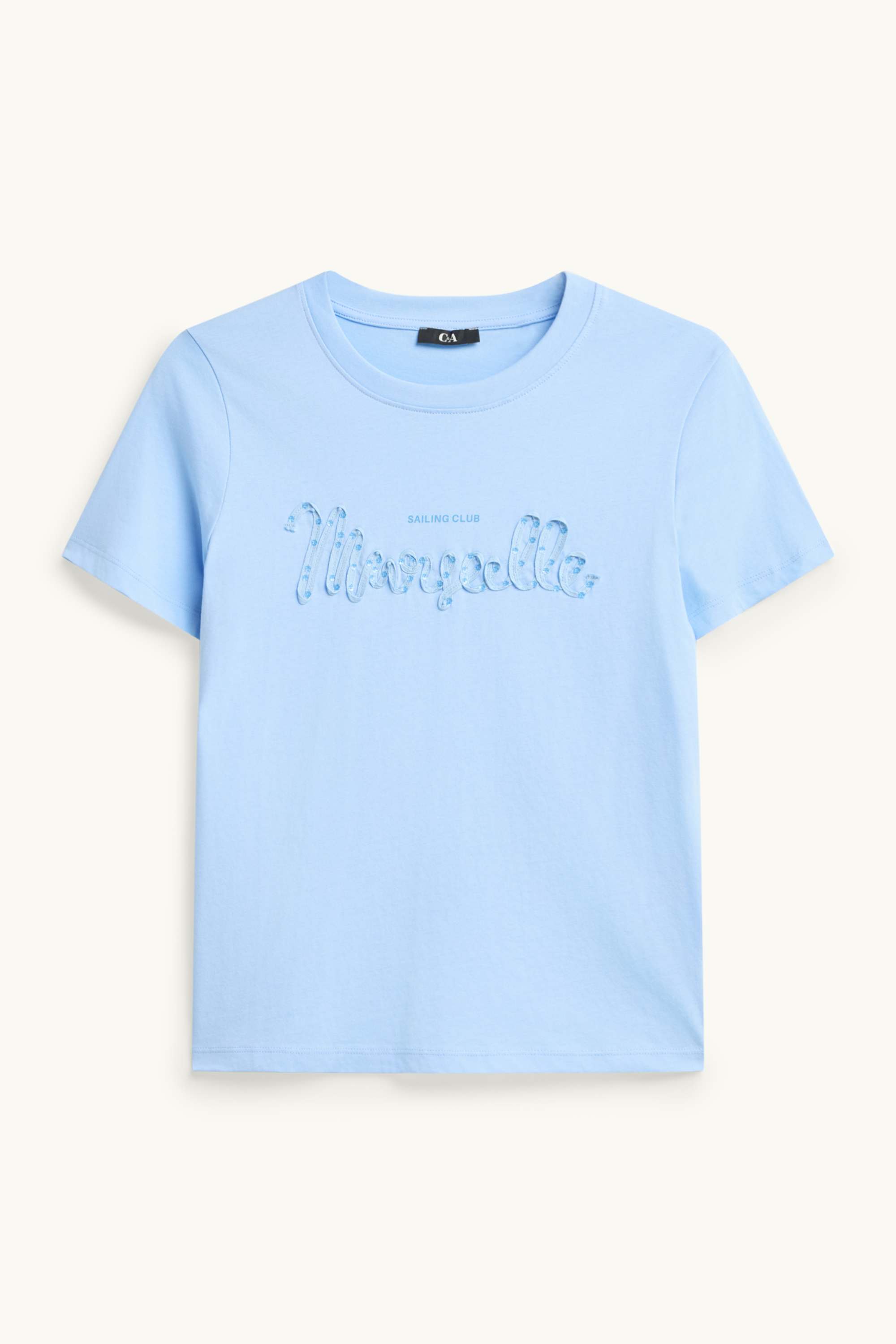 T-shirt - regular fit - shiny light blue