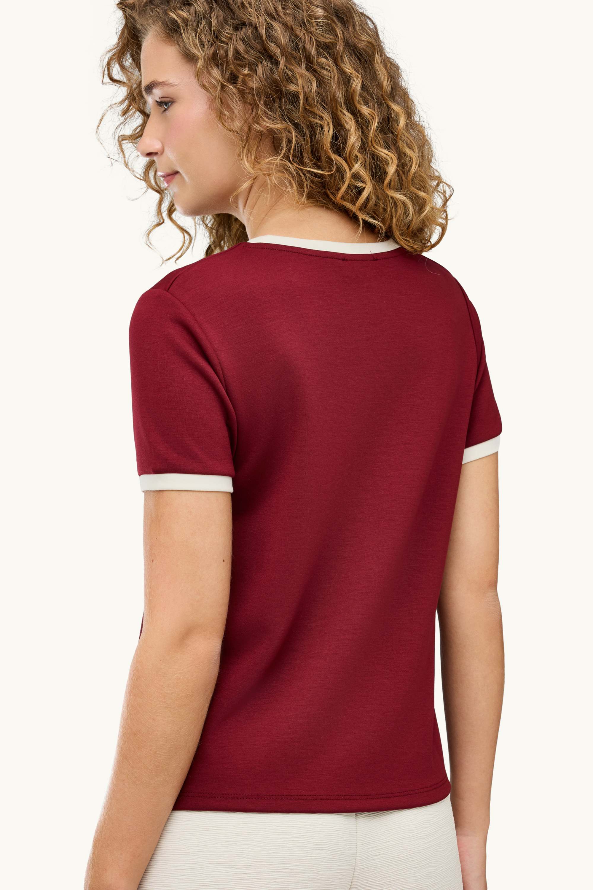 T-shirt - relaxed fit bordeaux