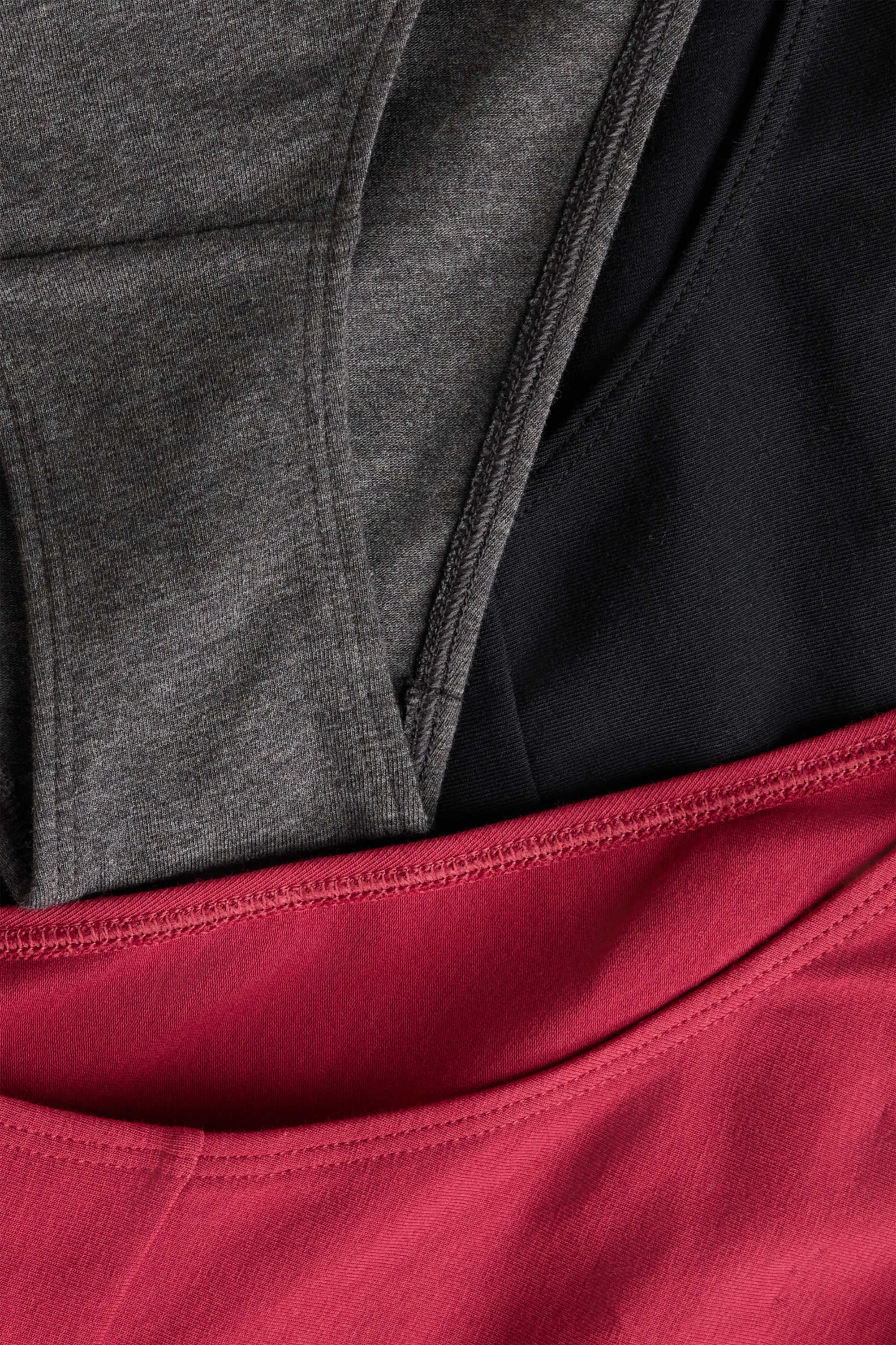 Multipack of 3 - knickers black / red