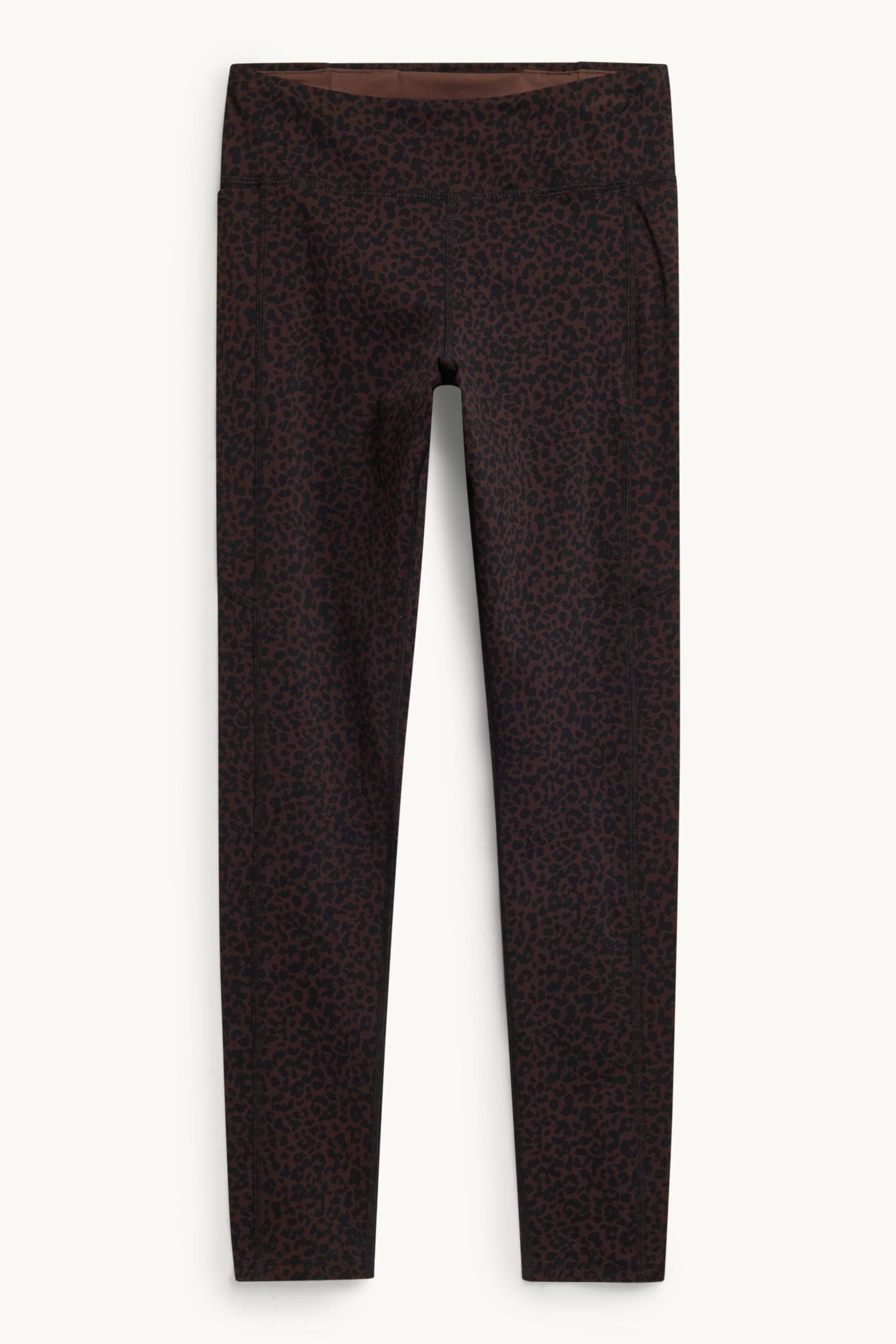 Active leggings - 4 Way Stretch - leopard print - UV protection dark brown