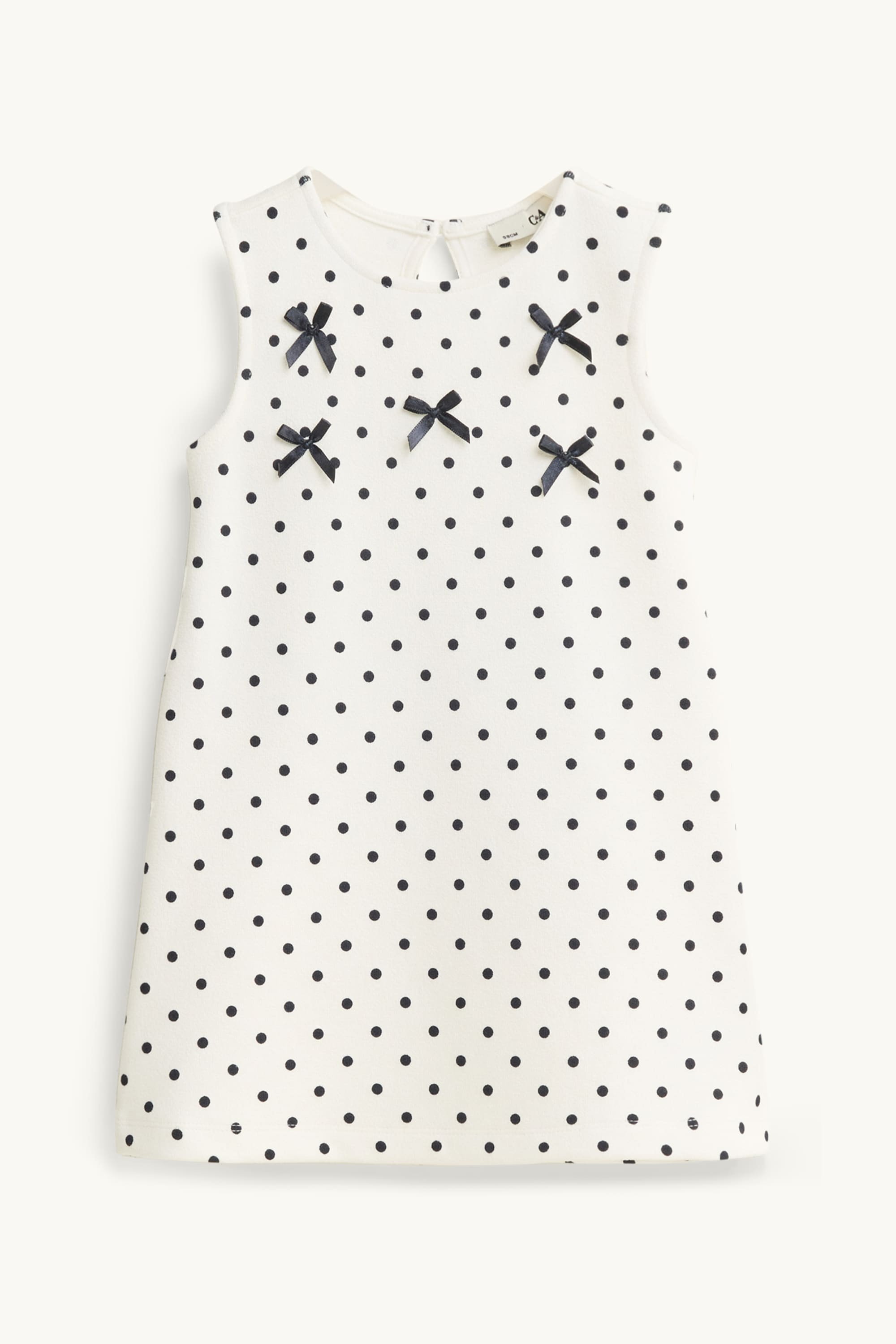 Dress - polka dot white / black