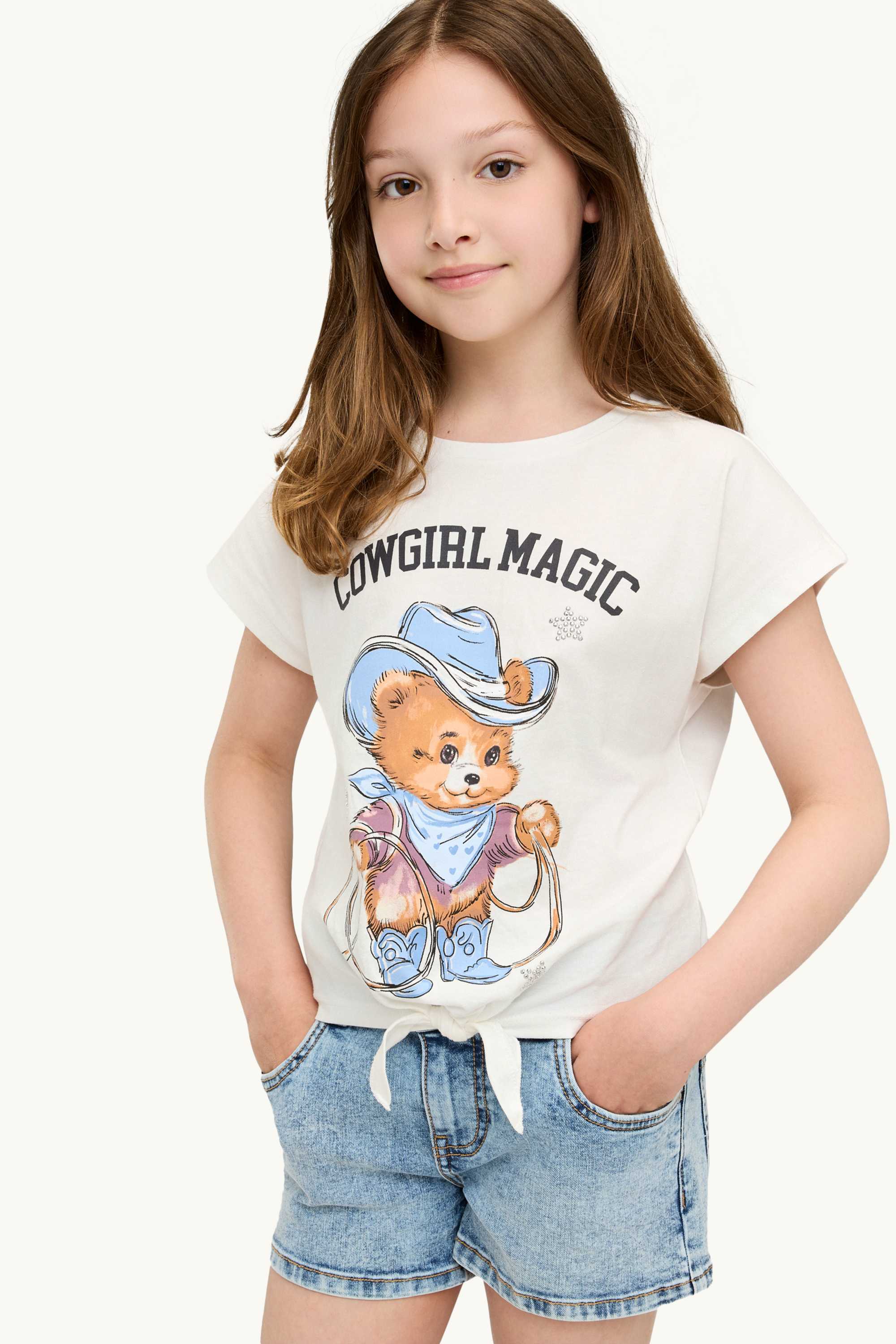 Teddy bear - short sleeve T-shirt white
