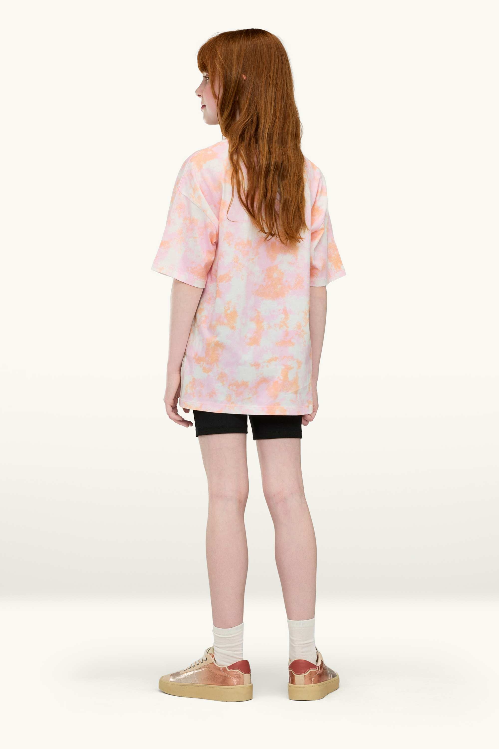 Nirvana - set - short sleeve T-shirt and shorts - 2 piece rose / orange