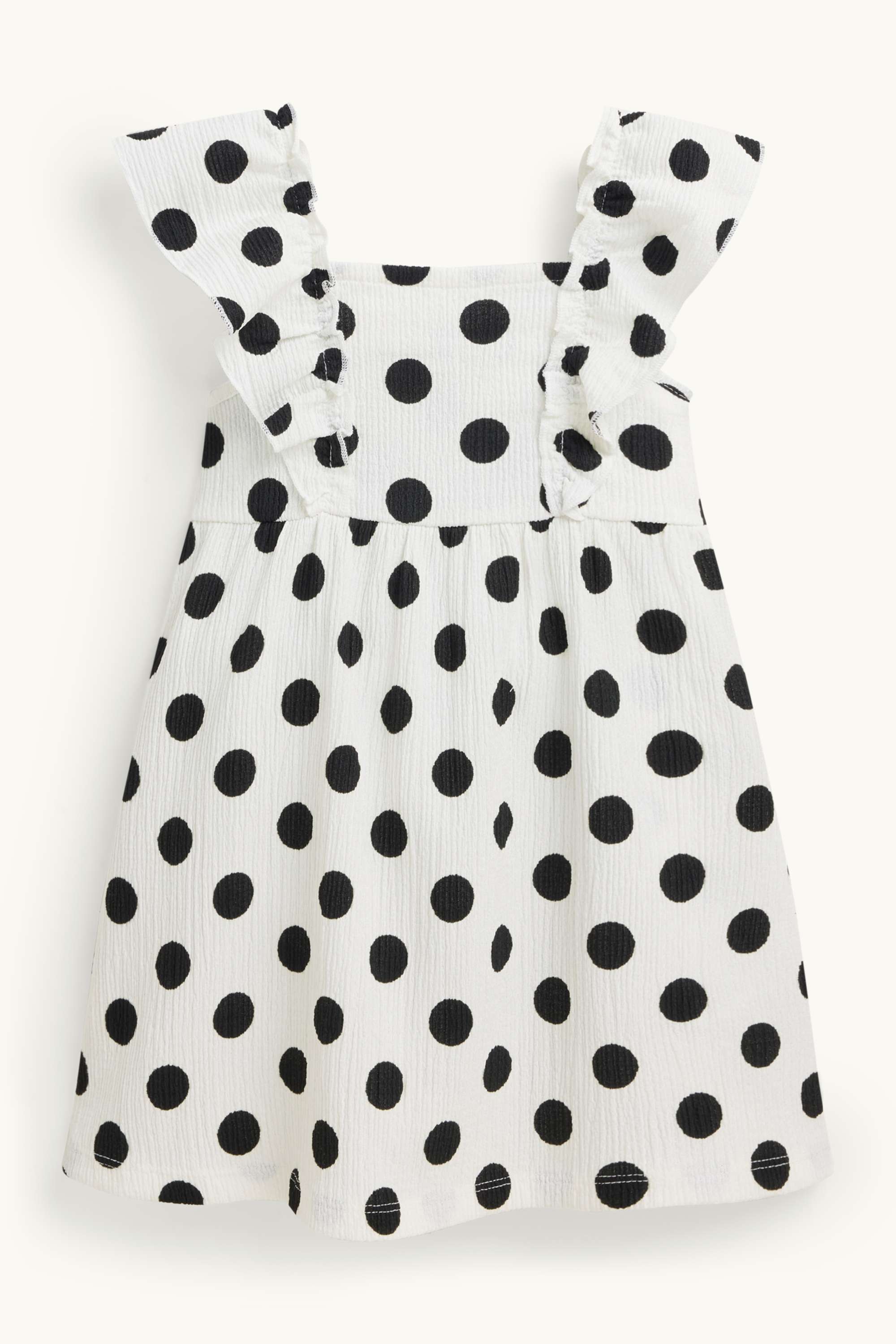 Dress - polka dot white / black