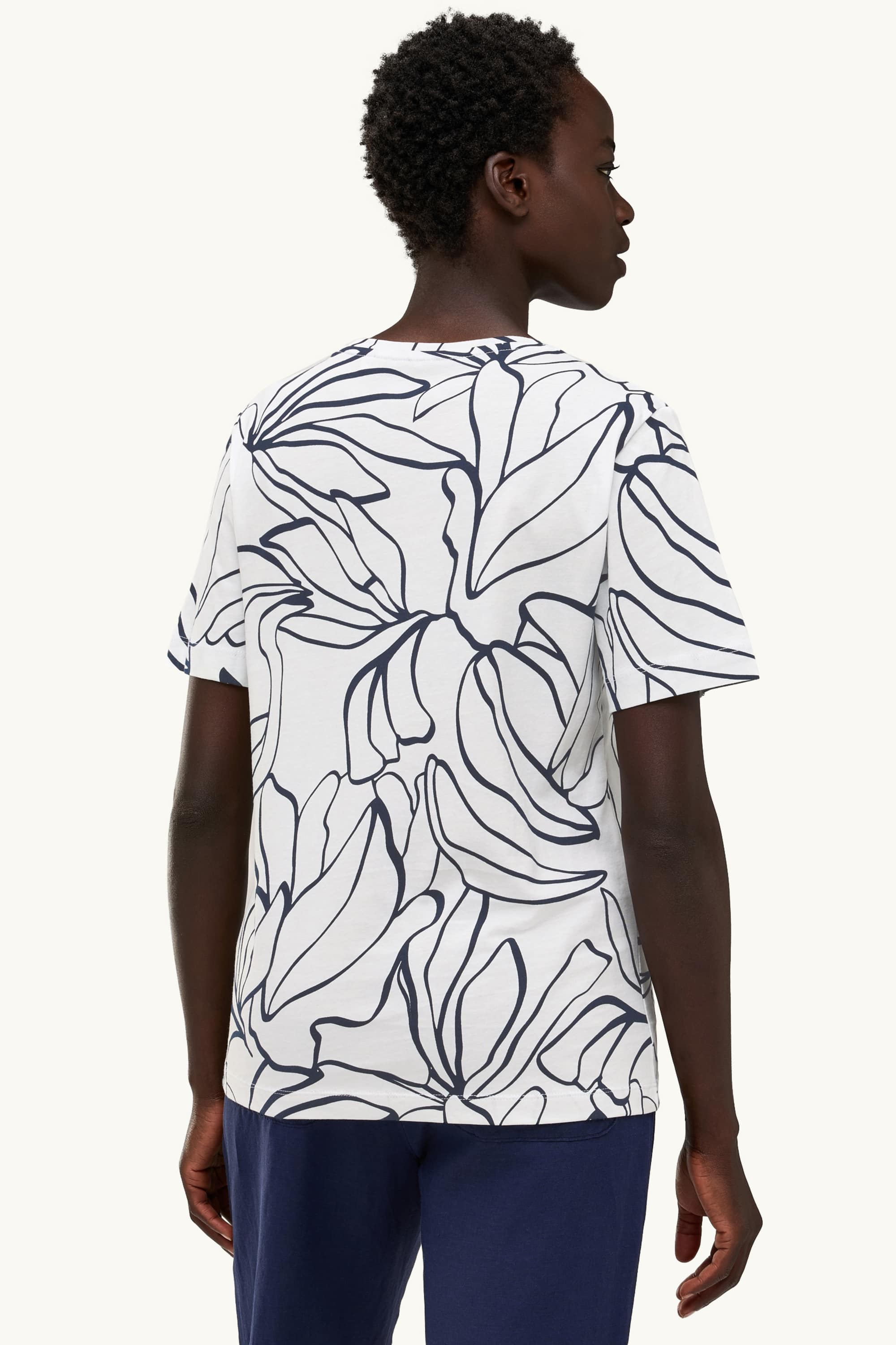 T-shirt - regular fit - patterned white / black