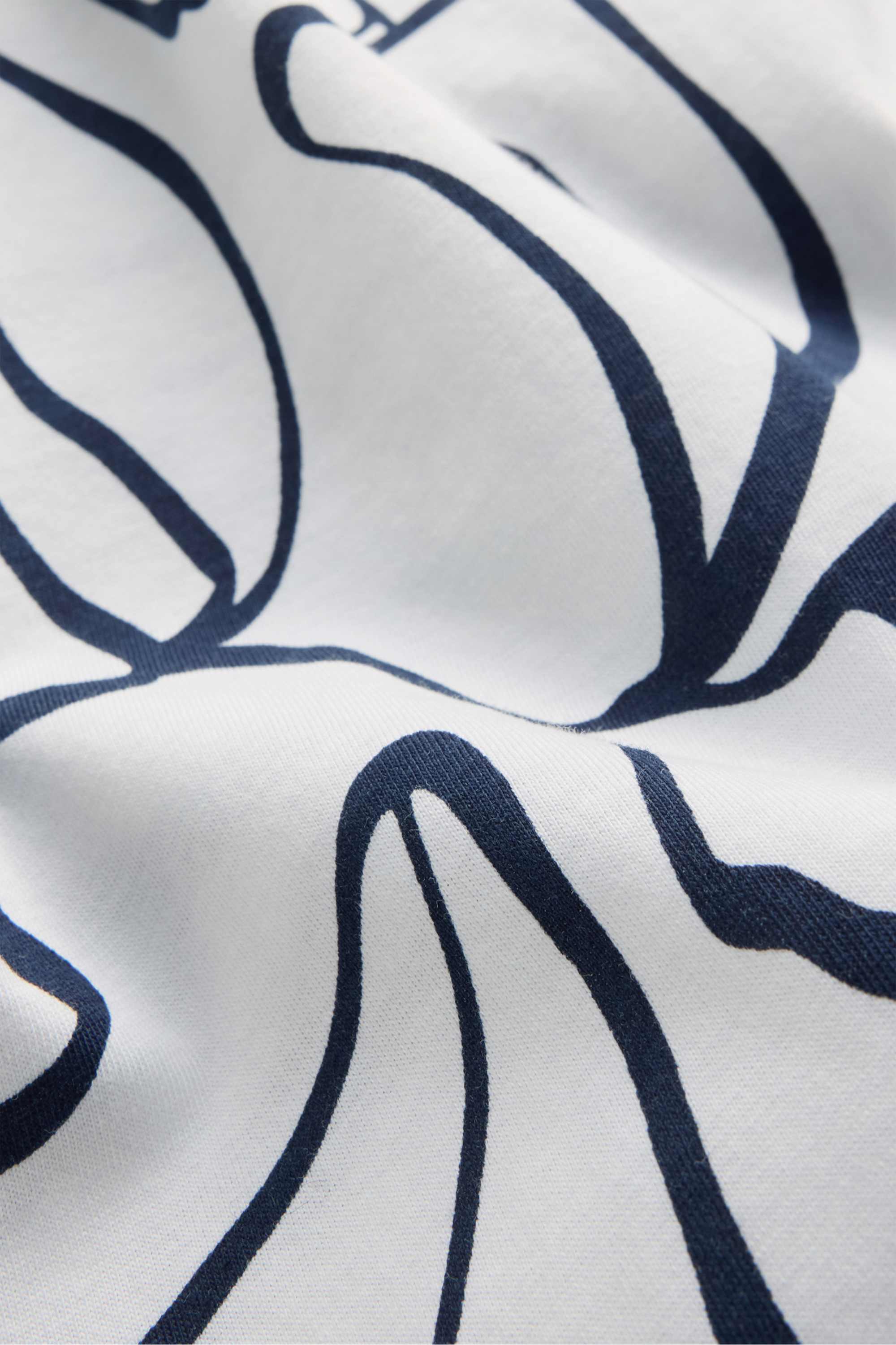 T-shirt - regular fit - patterned white / black