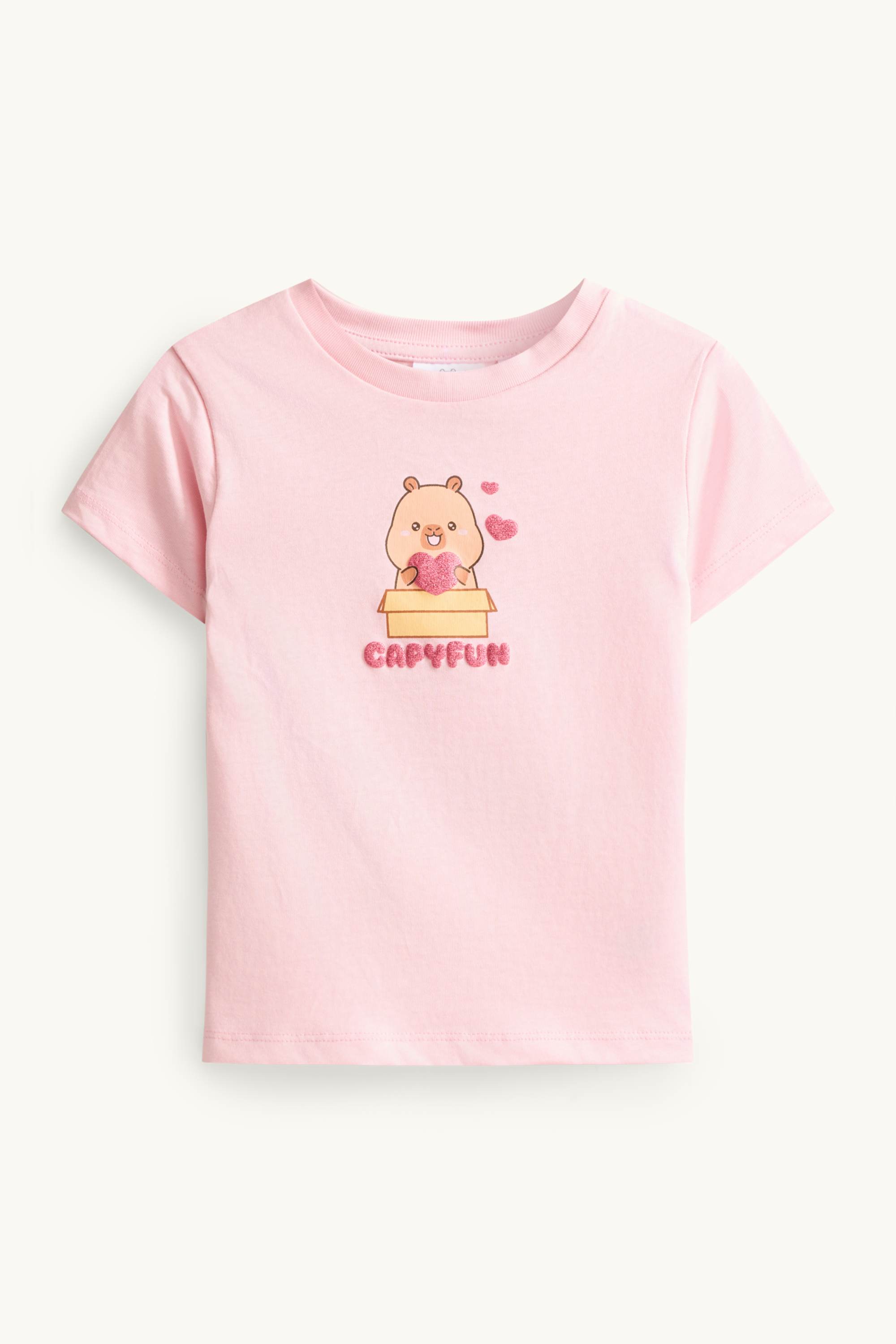 CapyFun - short sleeve T-shirt - shiny rose