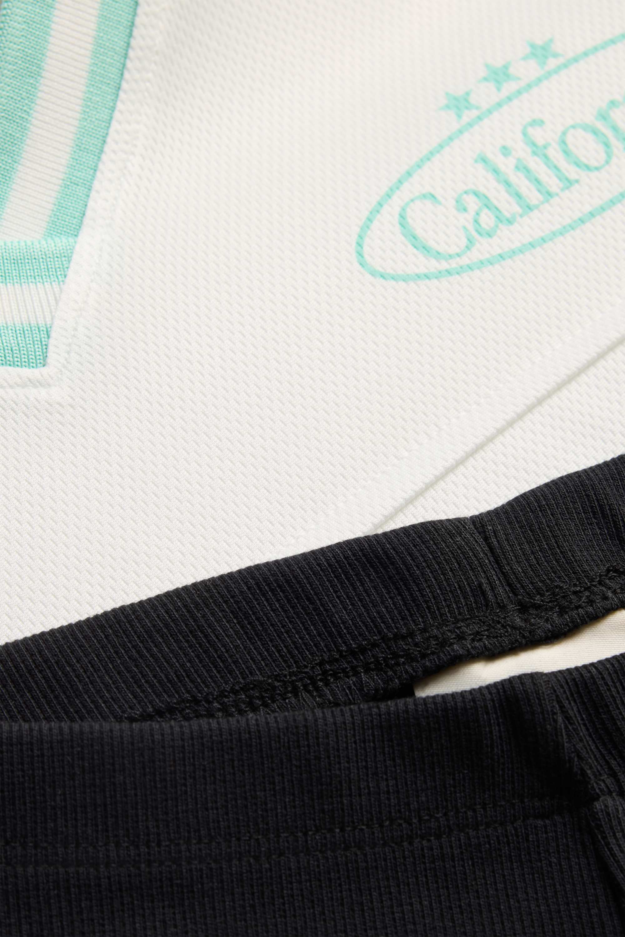 San Diego - set - short sleeve T-shirt and leggings - 2 piece white / black