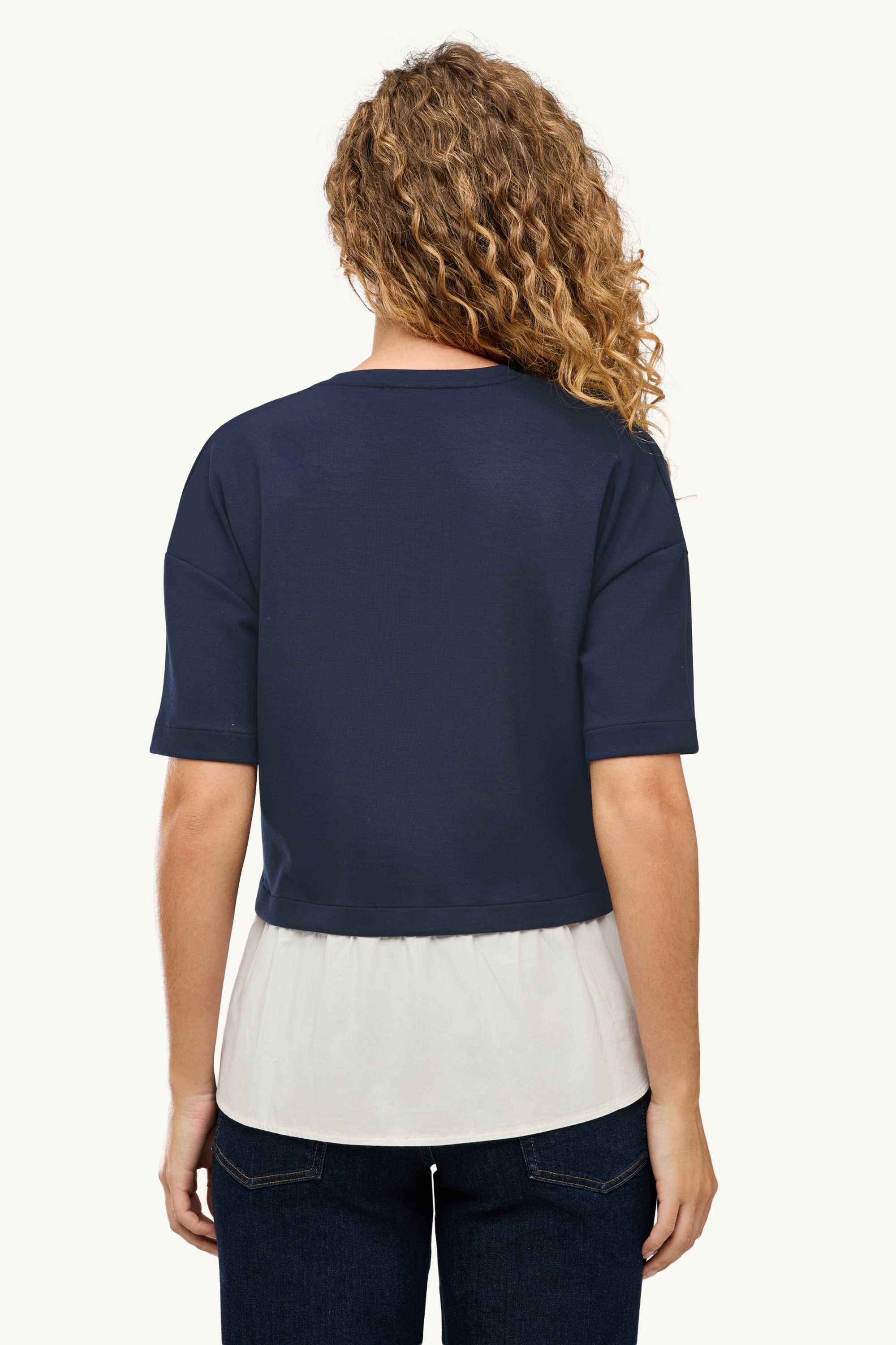 Sweatshirt - 2-in-1 look dark blue