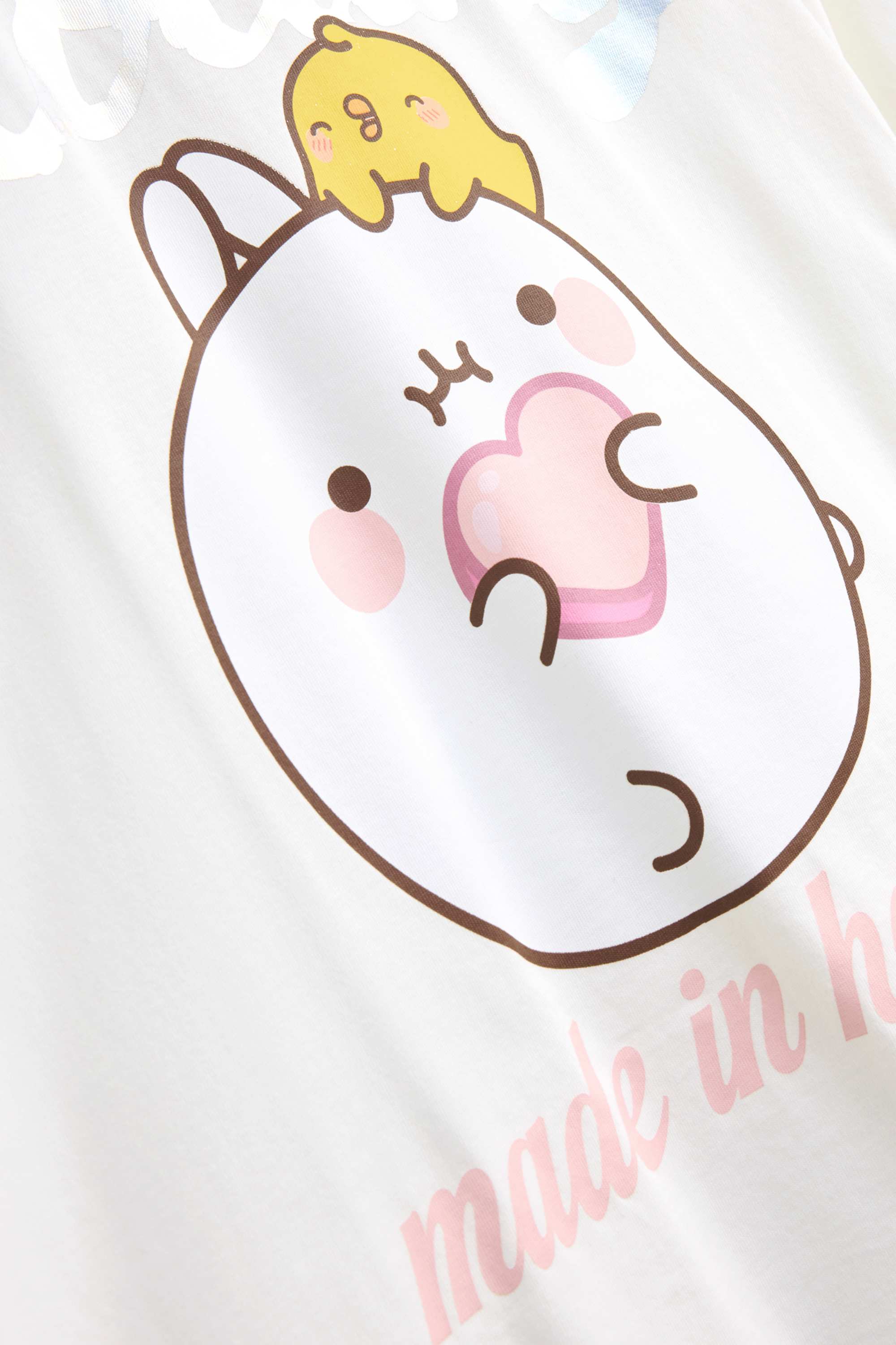Molang - short sleeve T-shirt - shiny white