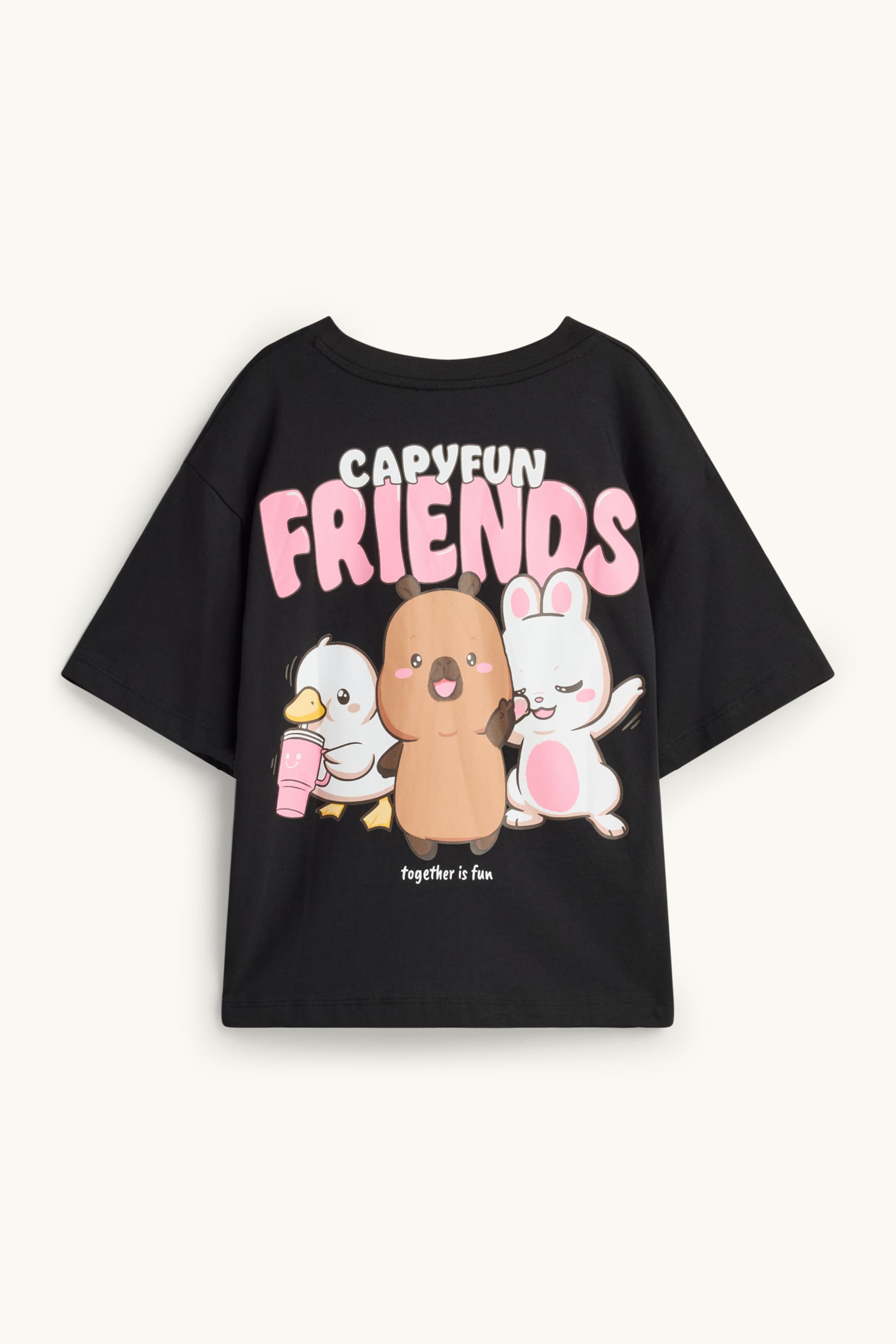 CapyFun - short sleeve T-shirt black