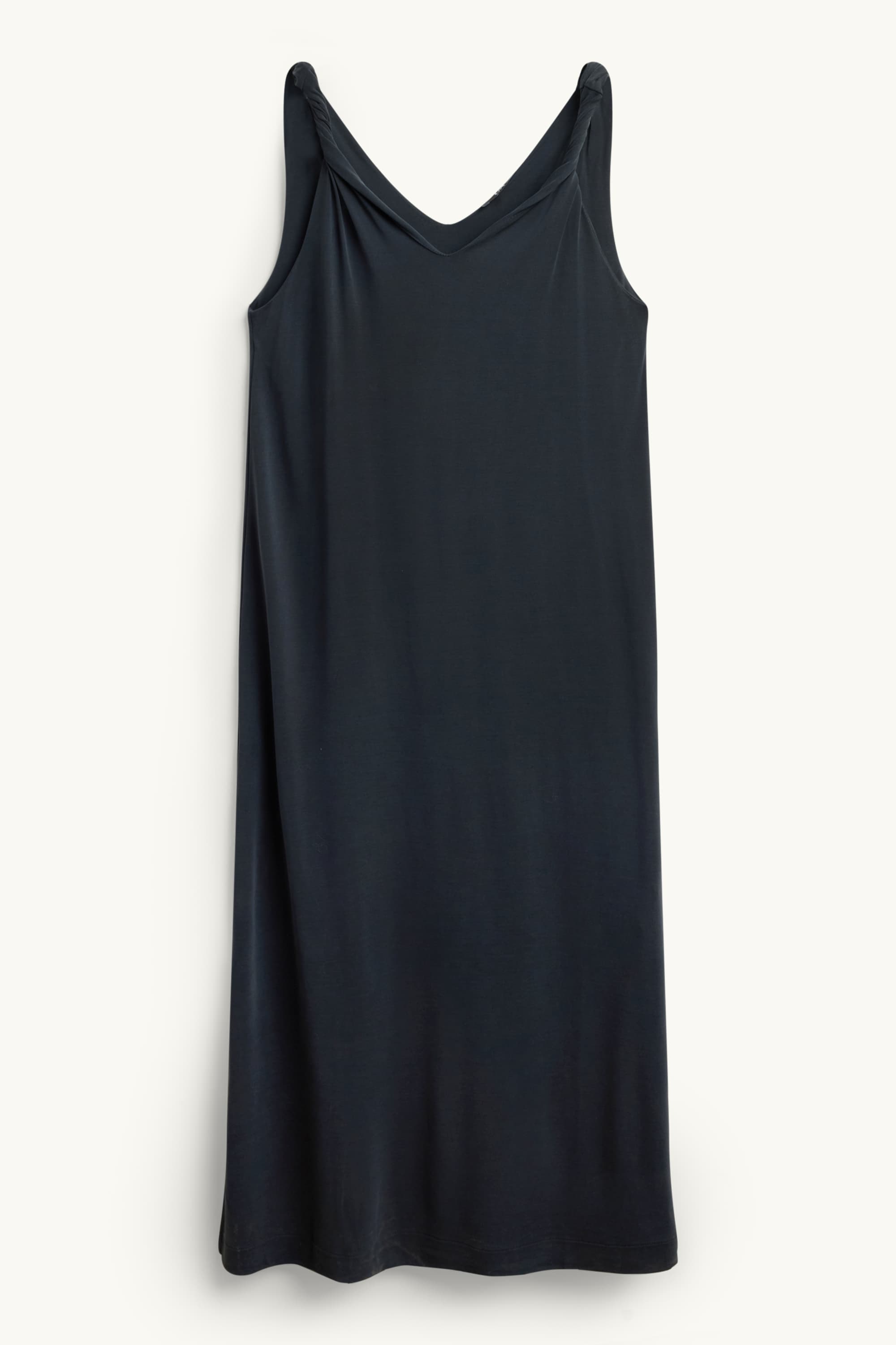 V-neck dress - straight fit black