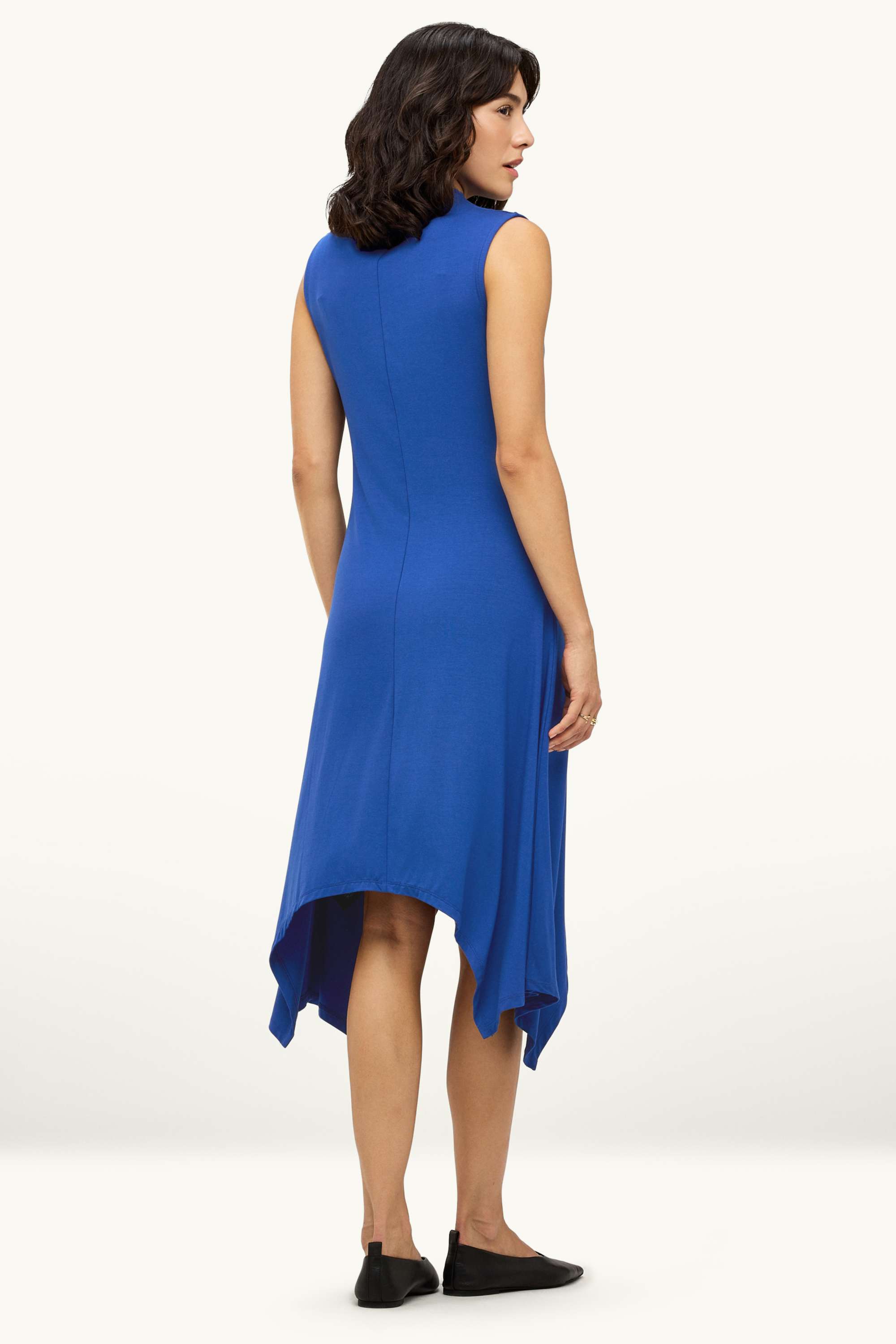 Viscose dress - straight fit blue