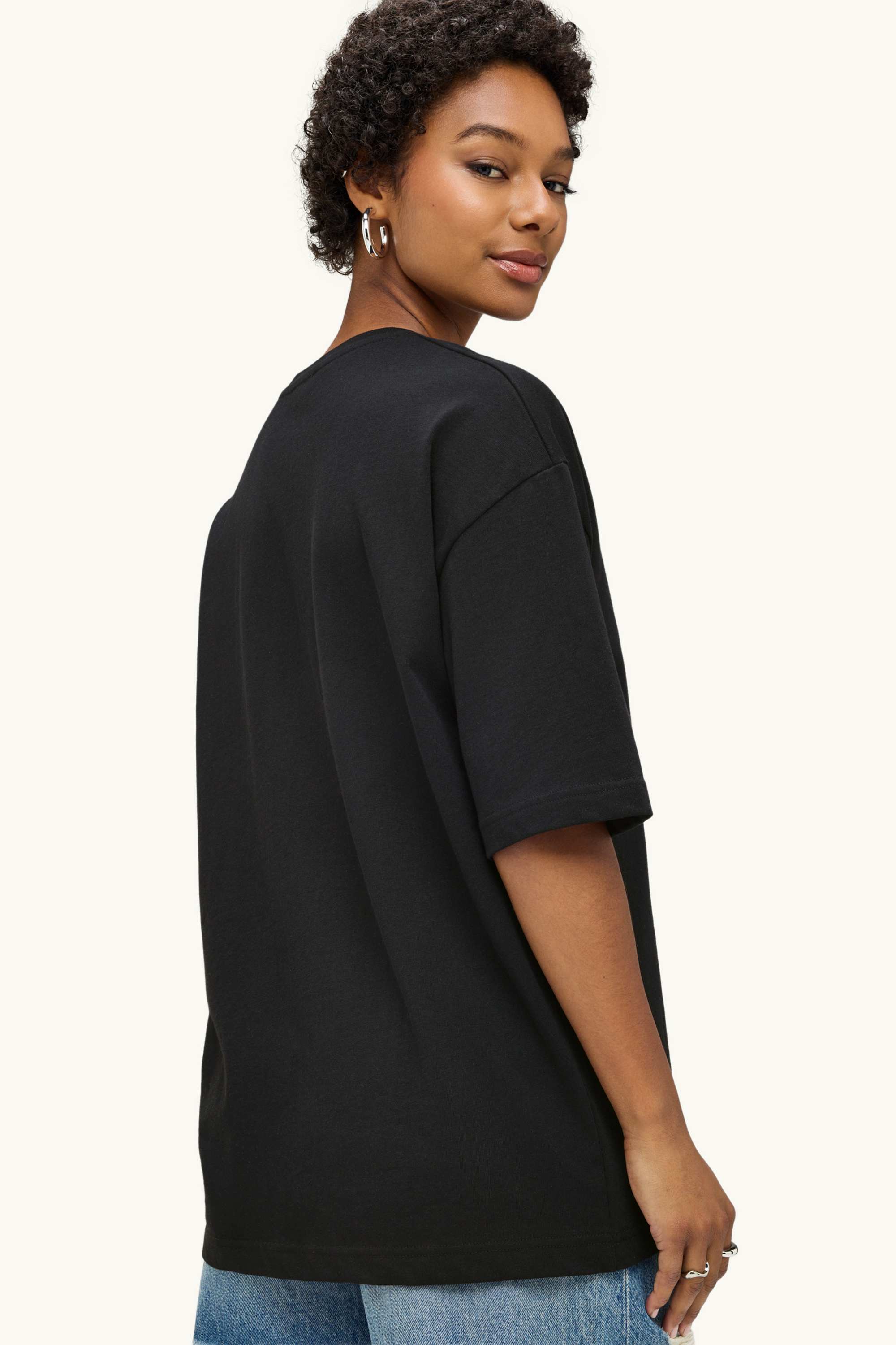 T-shirt - oversized black