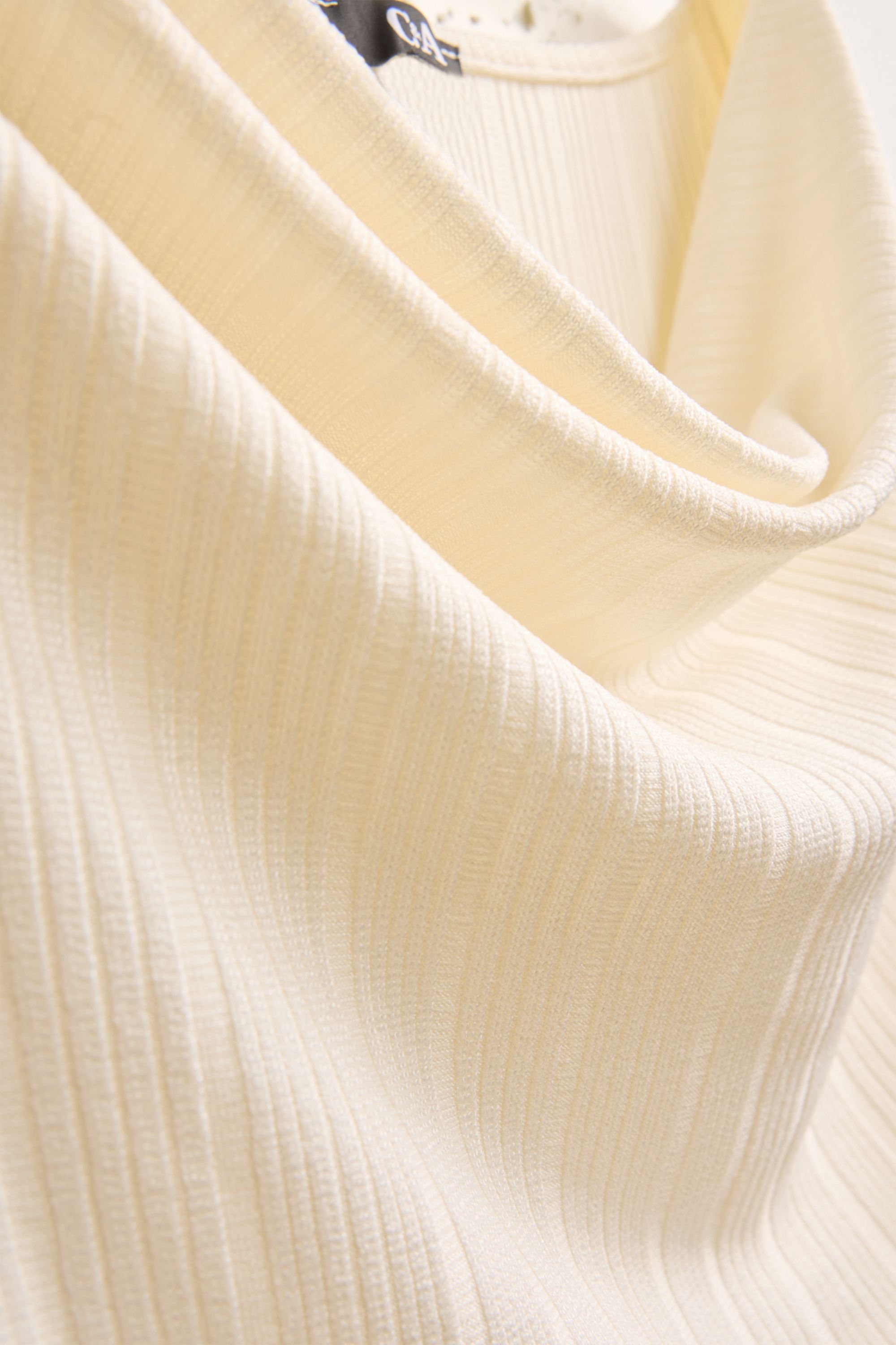 Top - striped - textured cremewhite