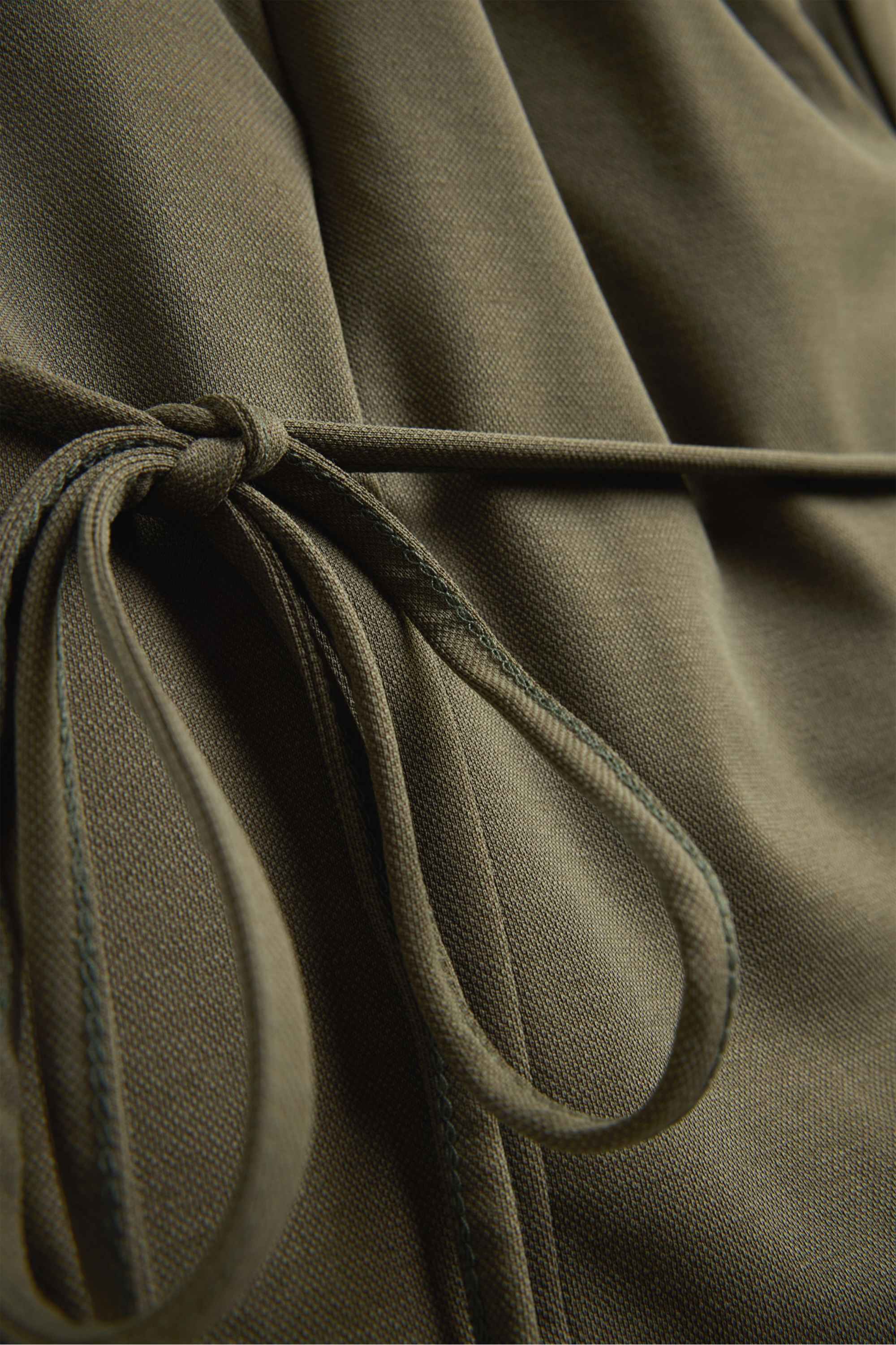 V-neck wrap top dark green