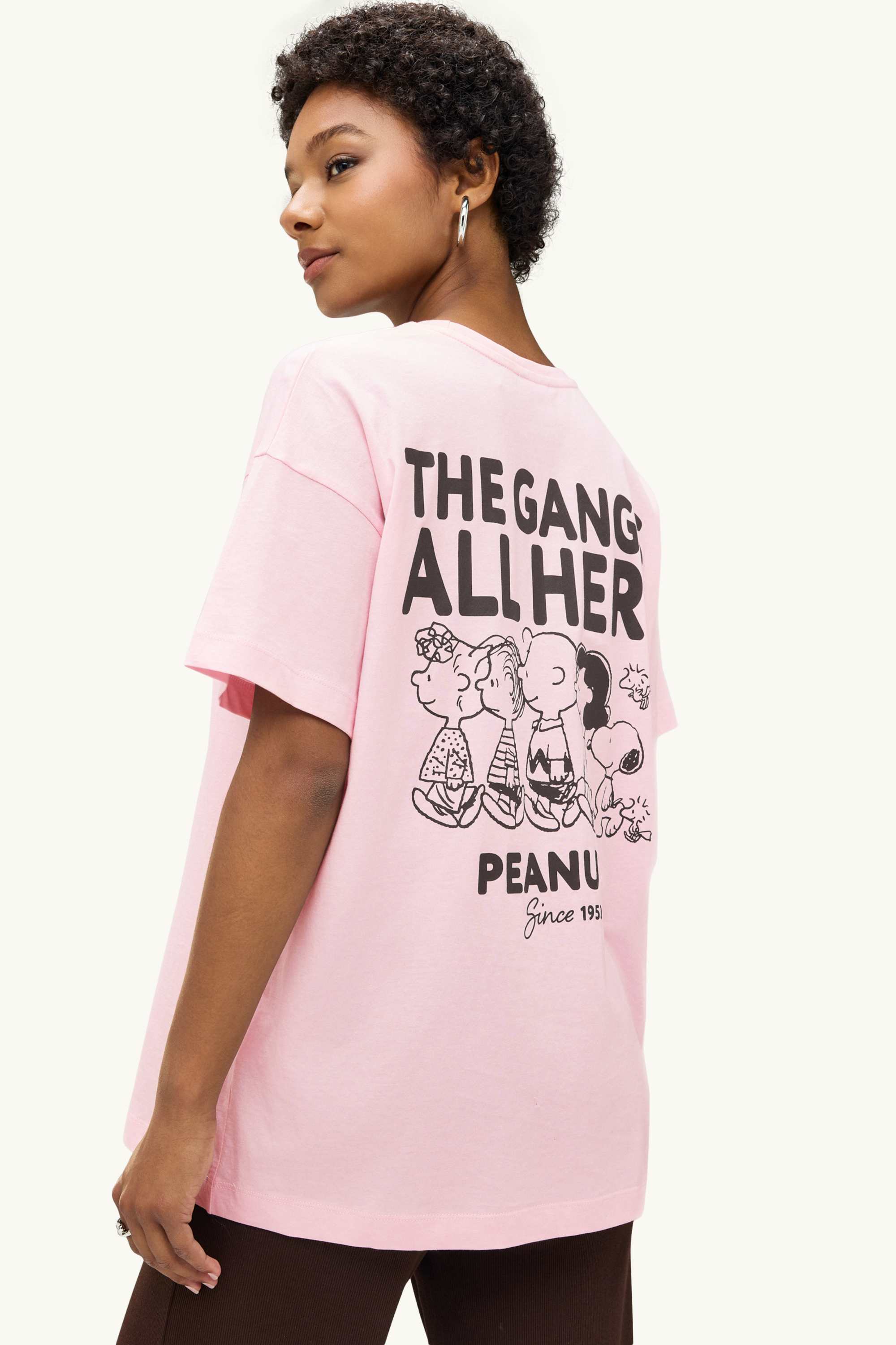 T-shirt - oversized - Peanuts light rose