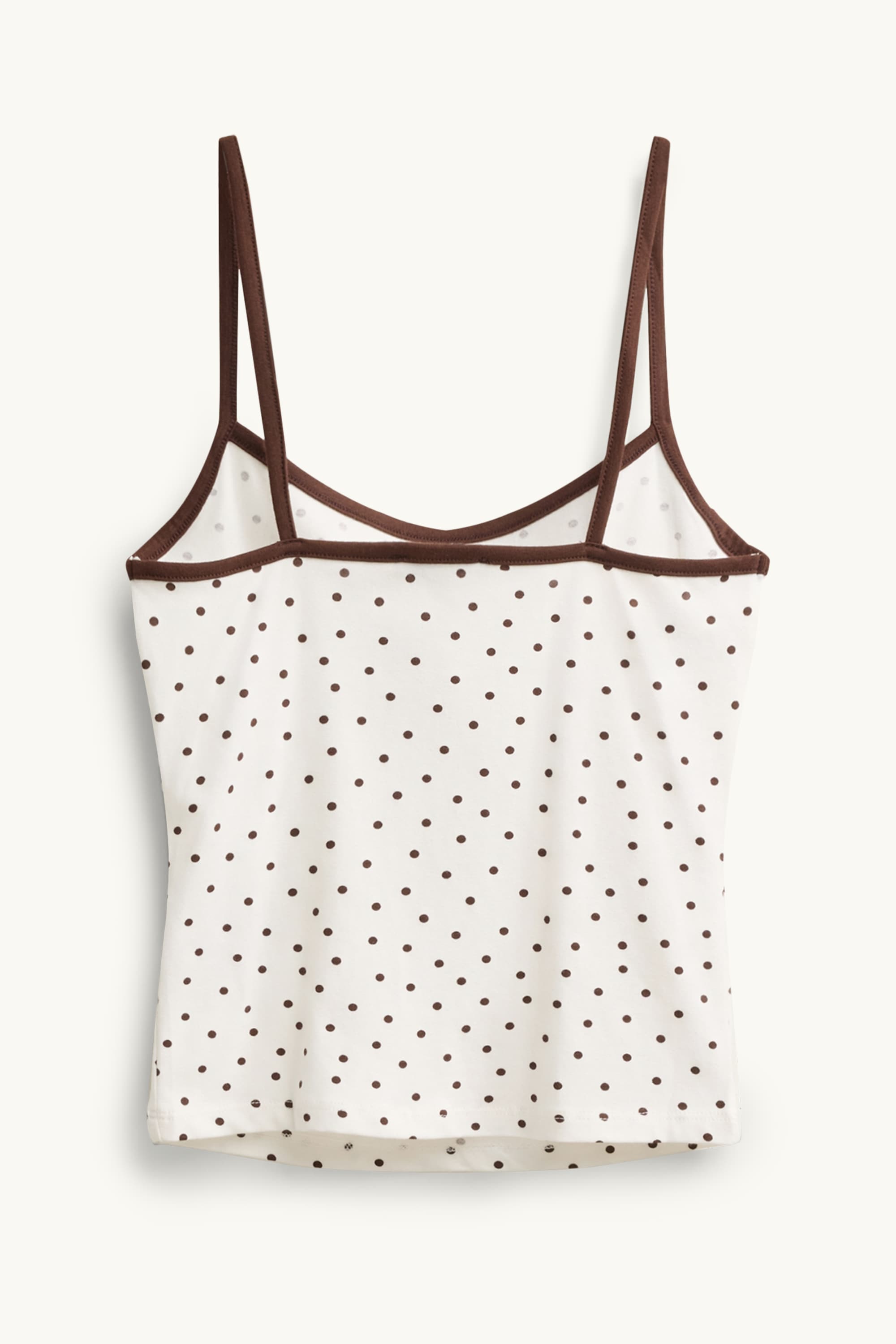 Cropped top - polka dot white
