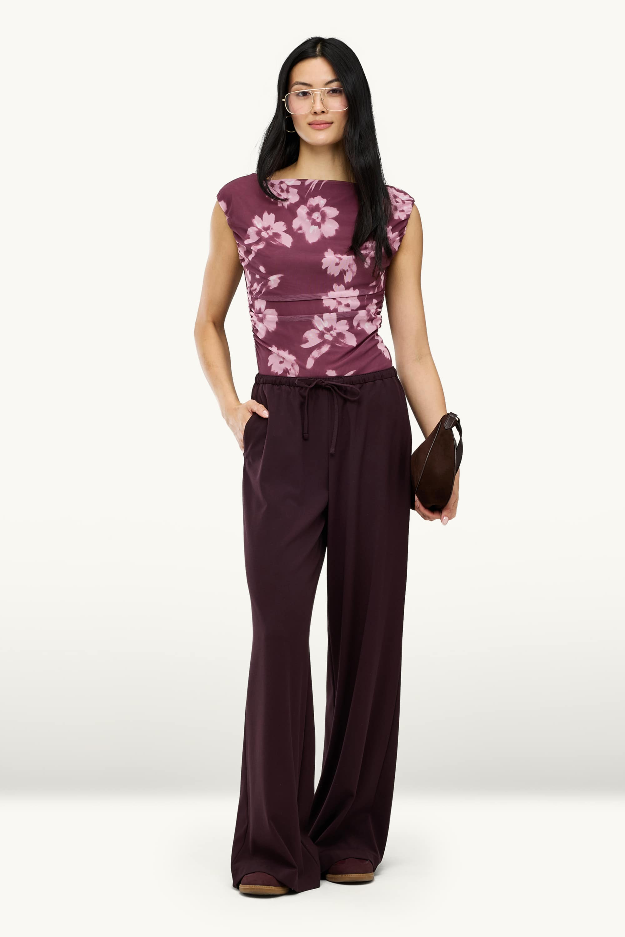 Body - mesh - floral purple