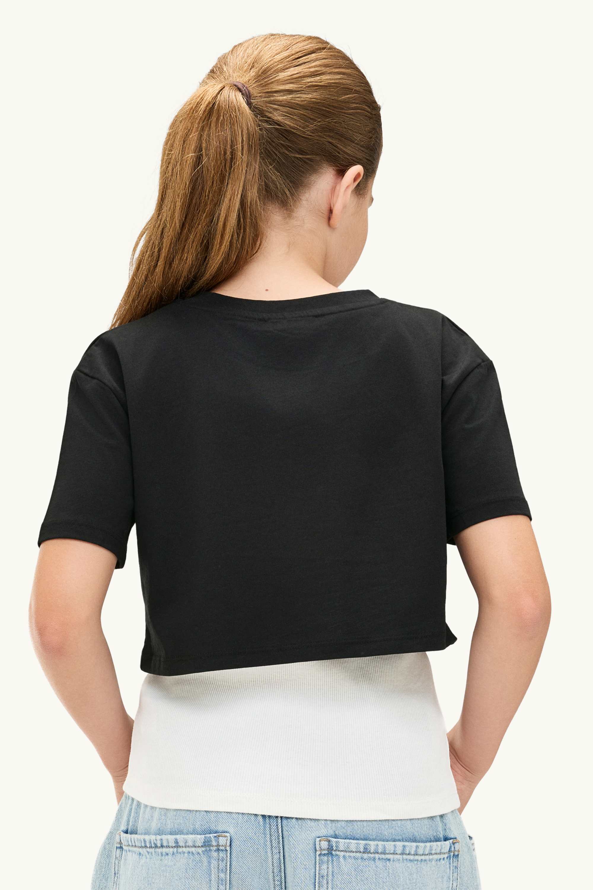 Set - short sleeve T-shirt and top - 2 piece black / white