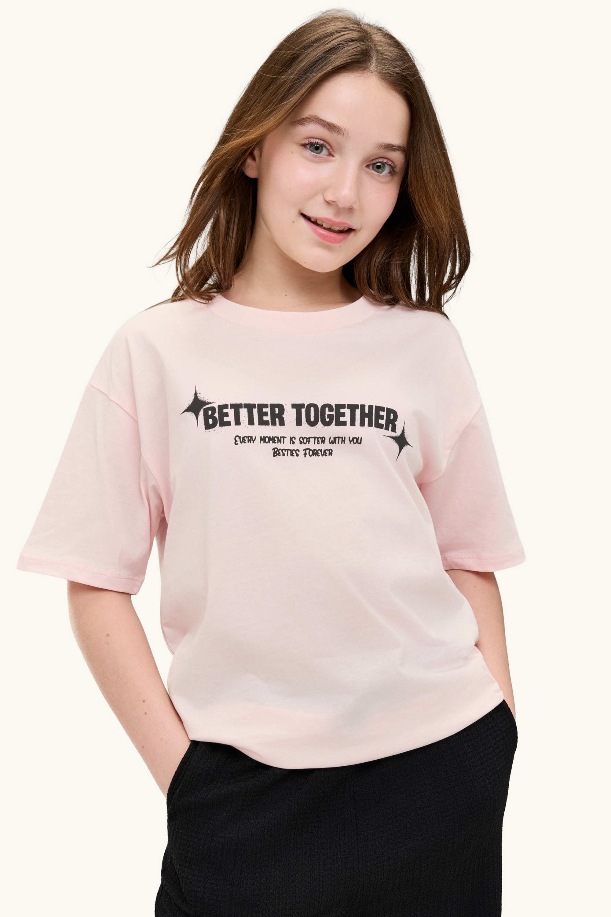 Teddy bears - short sleeve T-shirt - oversized rose