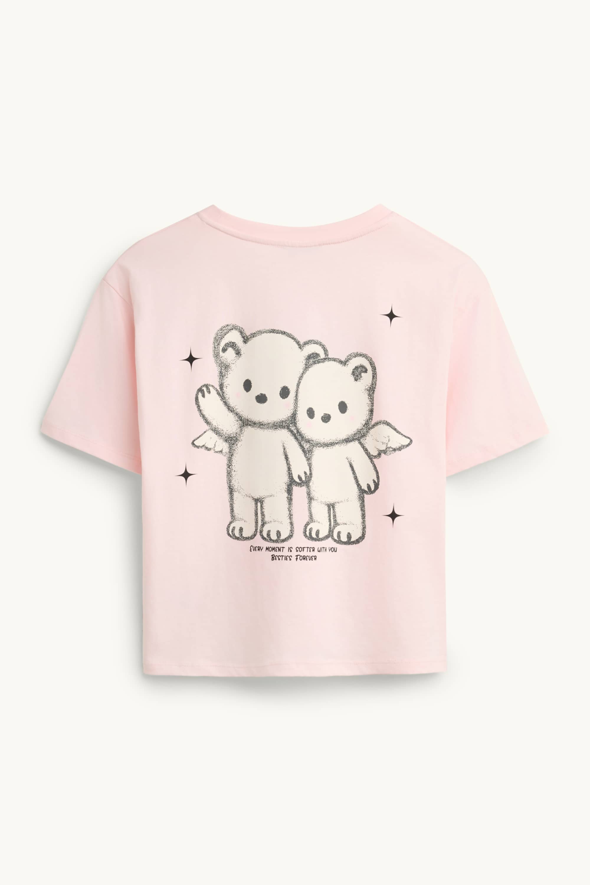 Teddy bears - short sleeve T-shirt - oversized rose