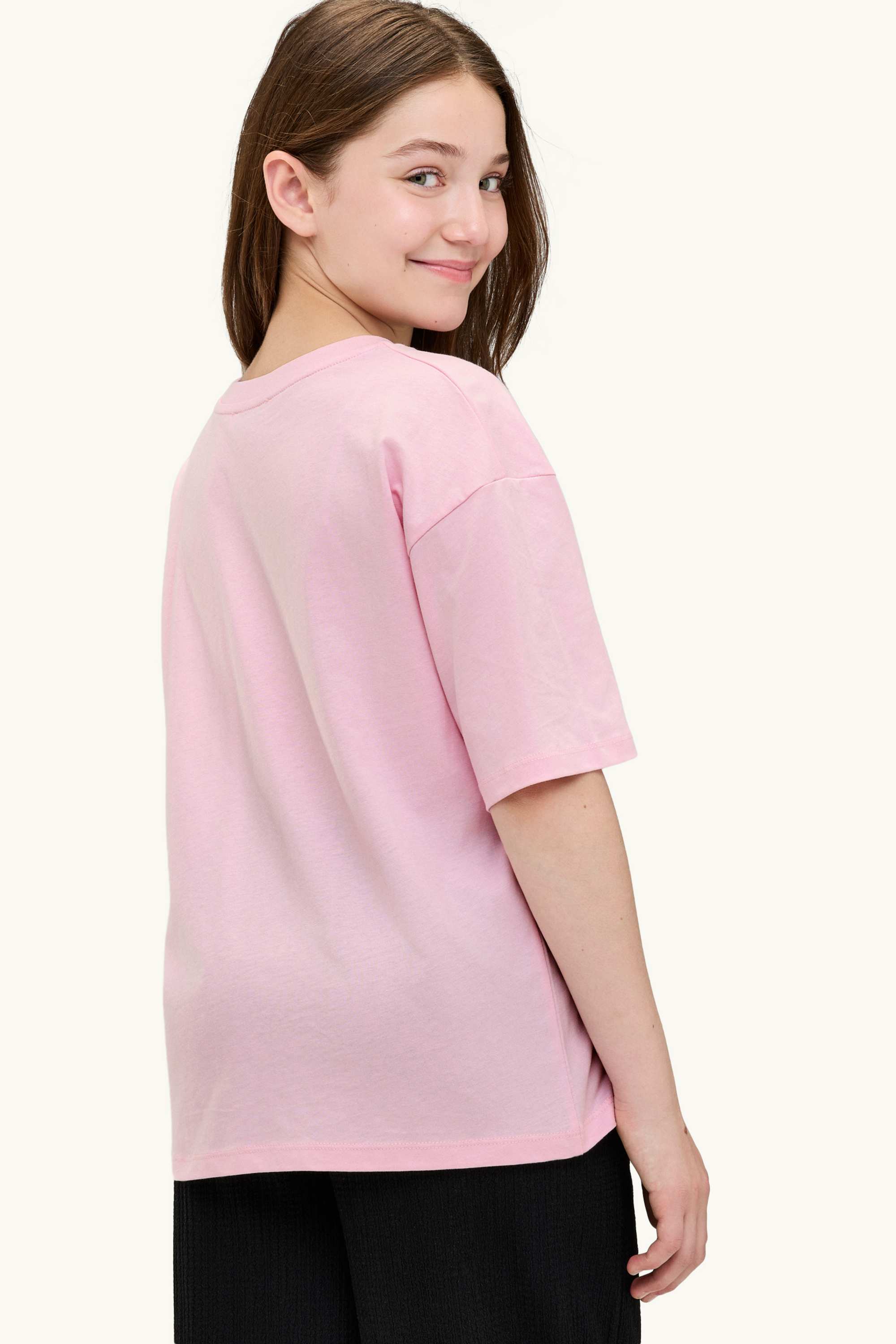 Graffiti - short sleeve T-shirt with rhinestones rose