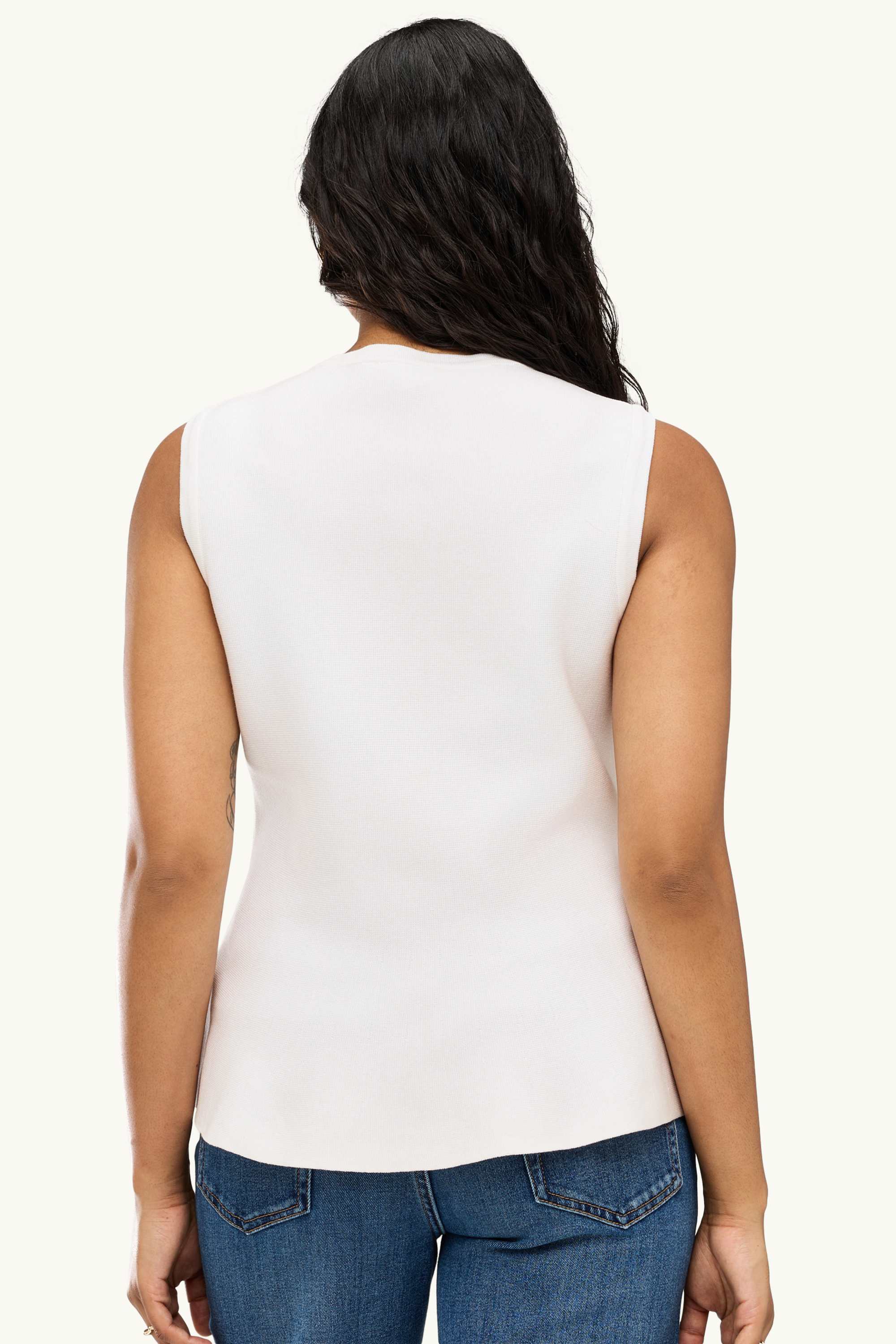 Knitted waistcoat white