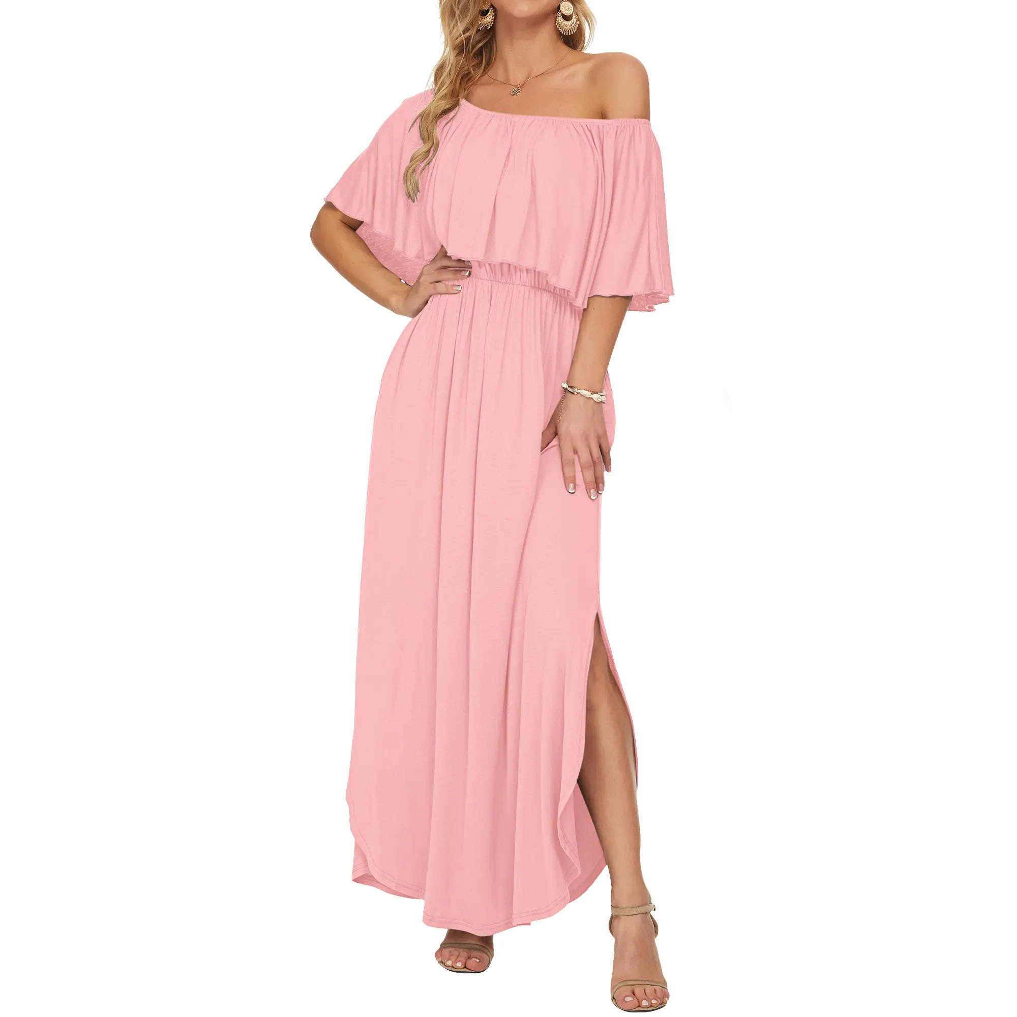 Women's Off The Shoulder Dress with Pockets