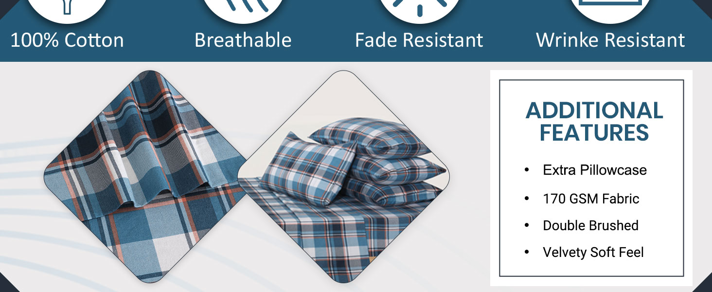 Flannel Sheets 6 Piece