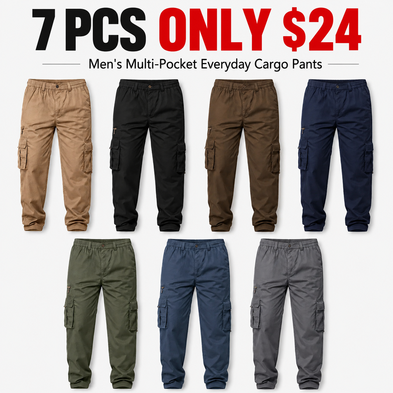 Men's Multi-Pocket Everyday Cargo Pants